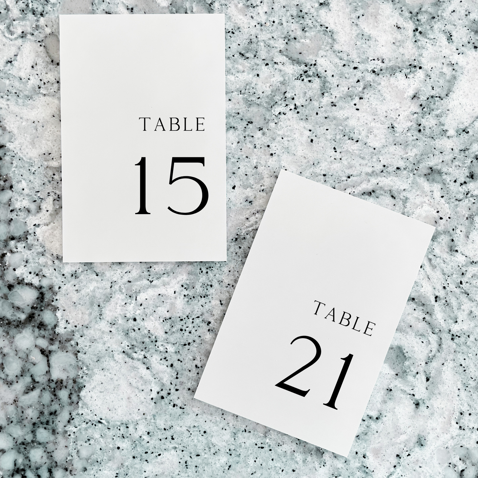 Vertical Table Numbers