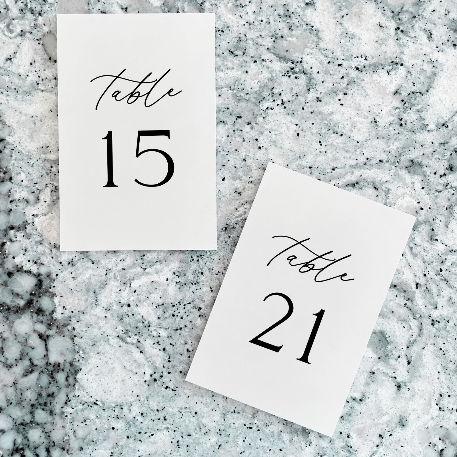 Vertical Table Numbers