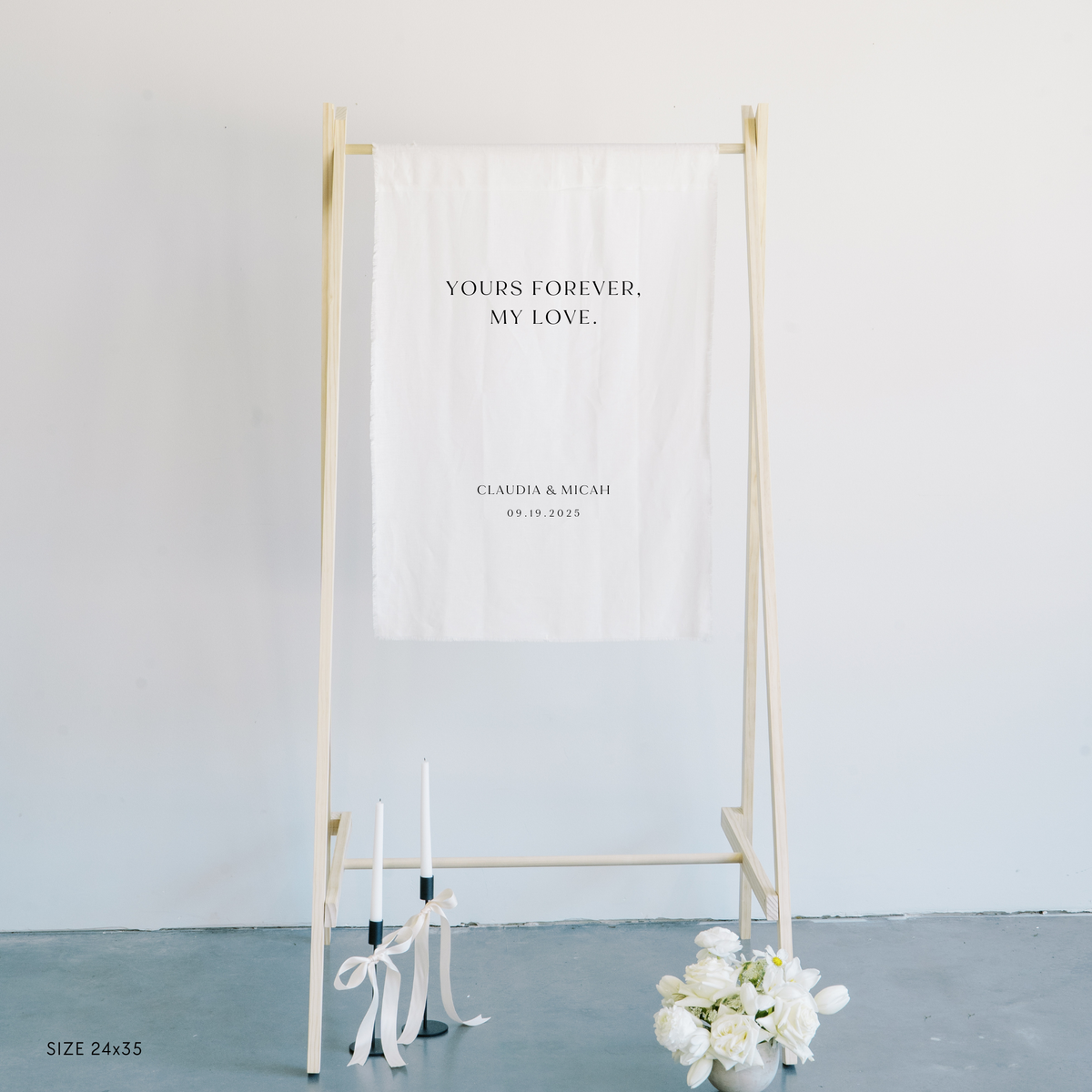 Add Your Quote Ceremony Linen Sign