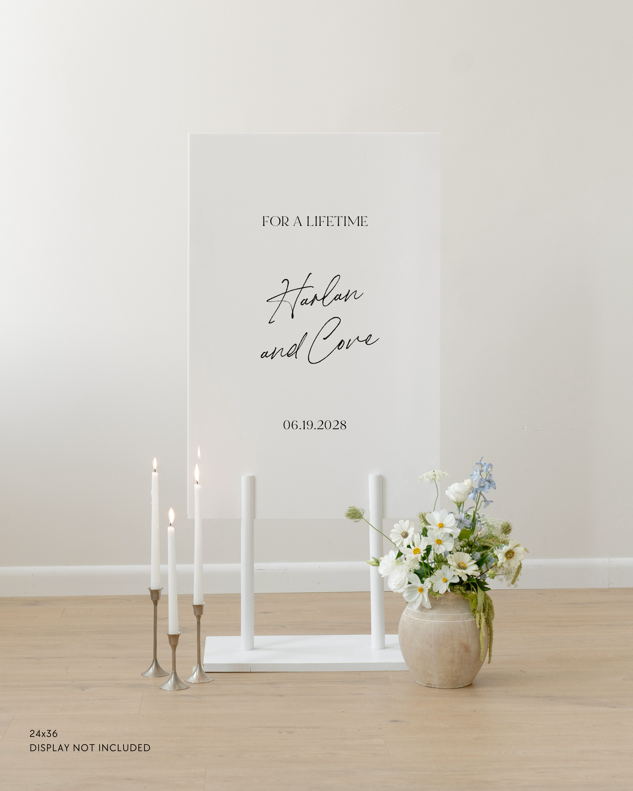 Acrylic Wedding Welcome Sign In Capri