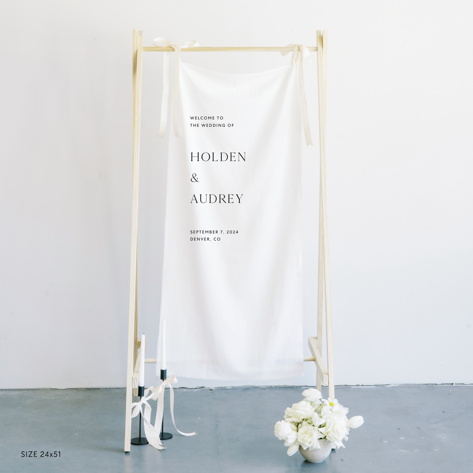 Wedding Welcome Linen Sign