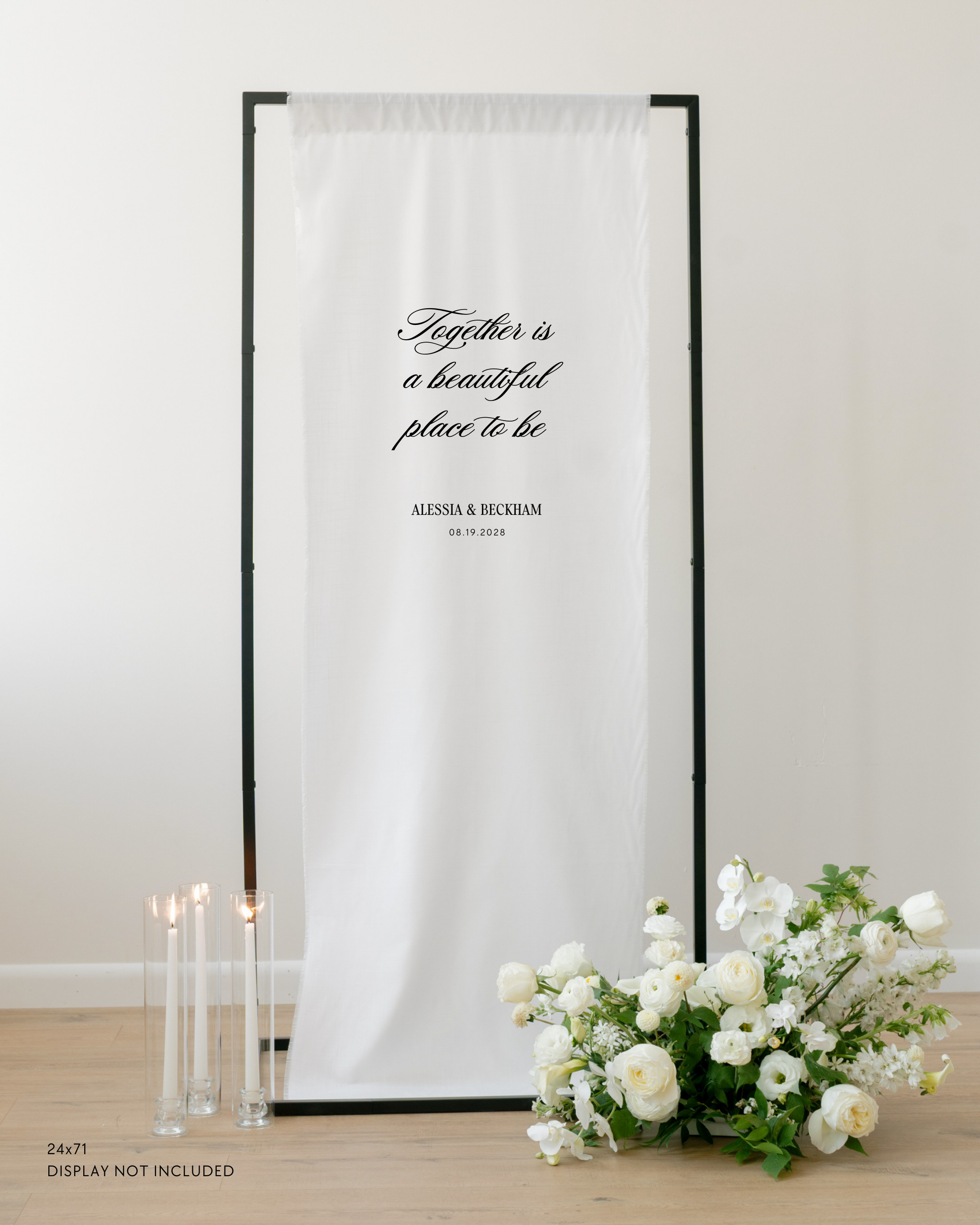 Linen Add Your Quote Wedding Sign In Haven