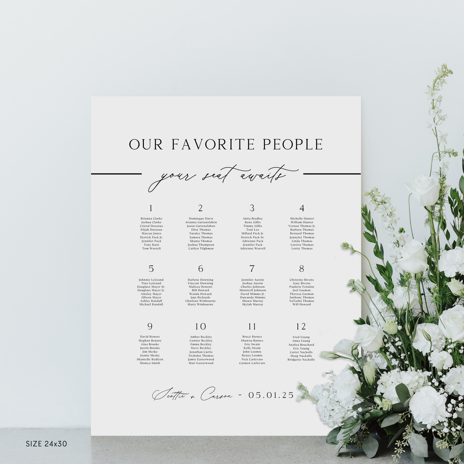 Classic Seating Chart