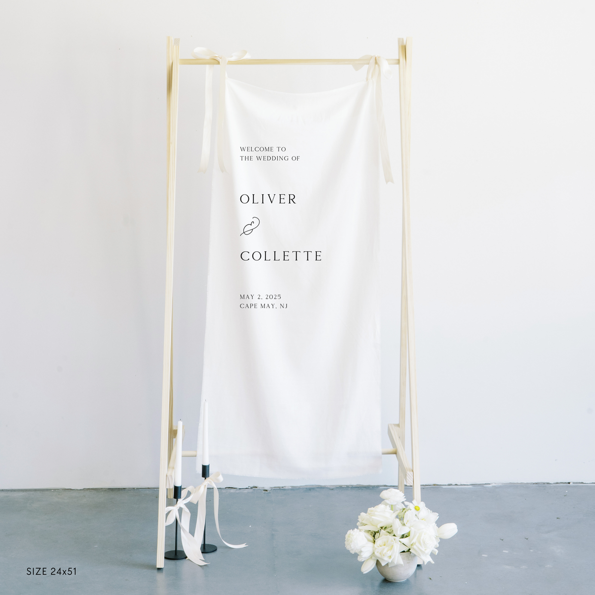 Wedding Welcome Linen Sign