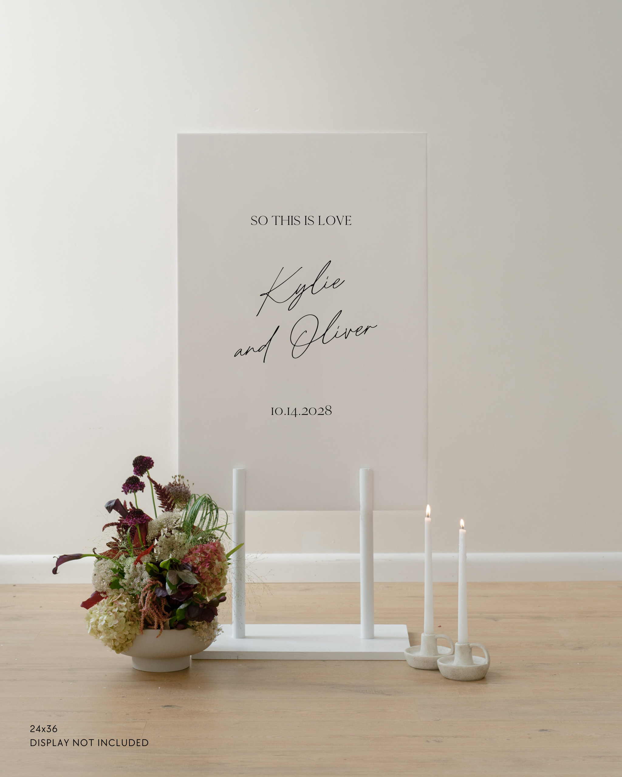 Acrylic Wedding Welcome Sign In Quinn