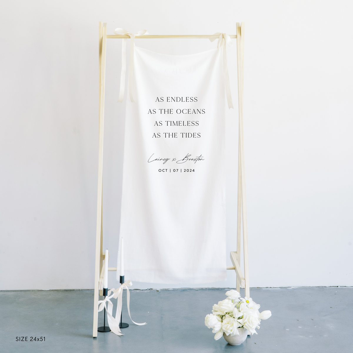 Add Your Quote Ceremony Linen Sign