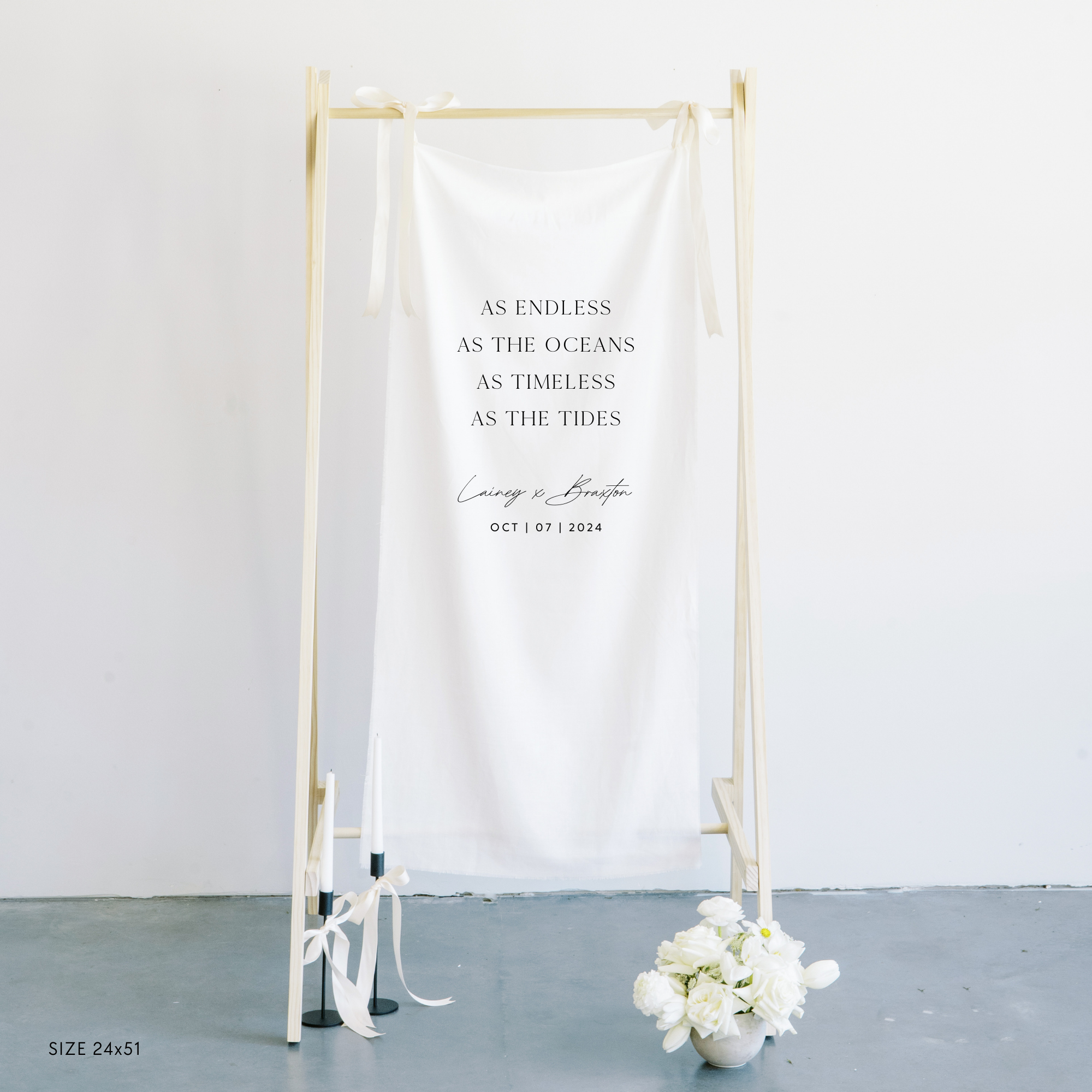 Add Your Quote Ceremony Linen Sign