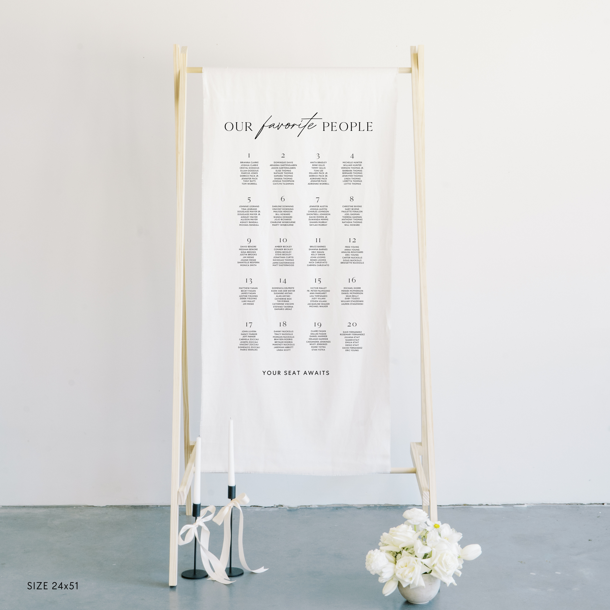 Large Linen Seating Chart