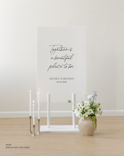 Acrylic Add Your Quote Wedding Sign In Capri