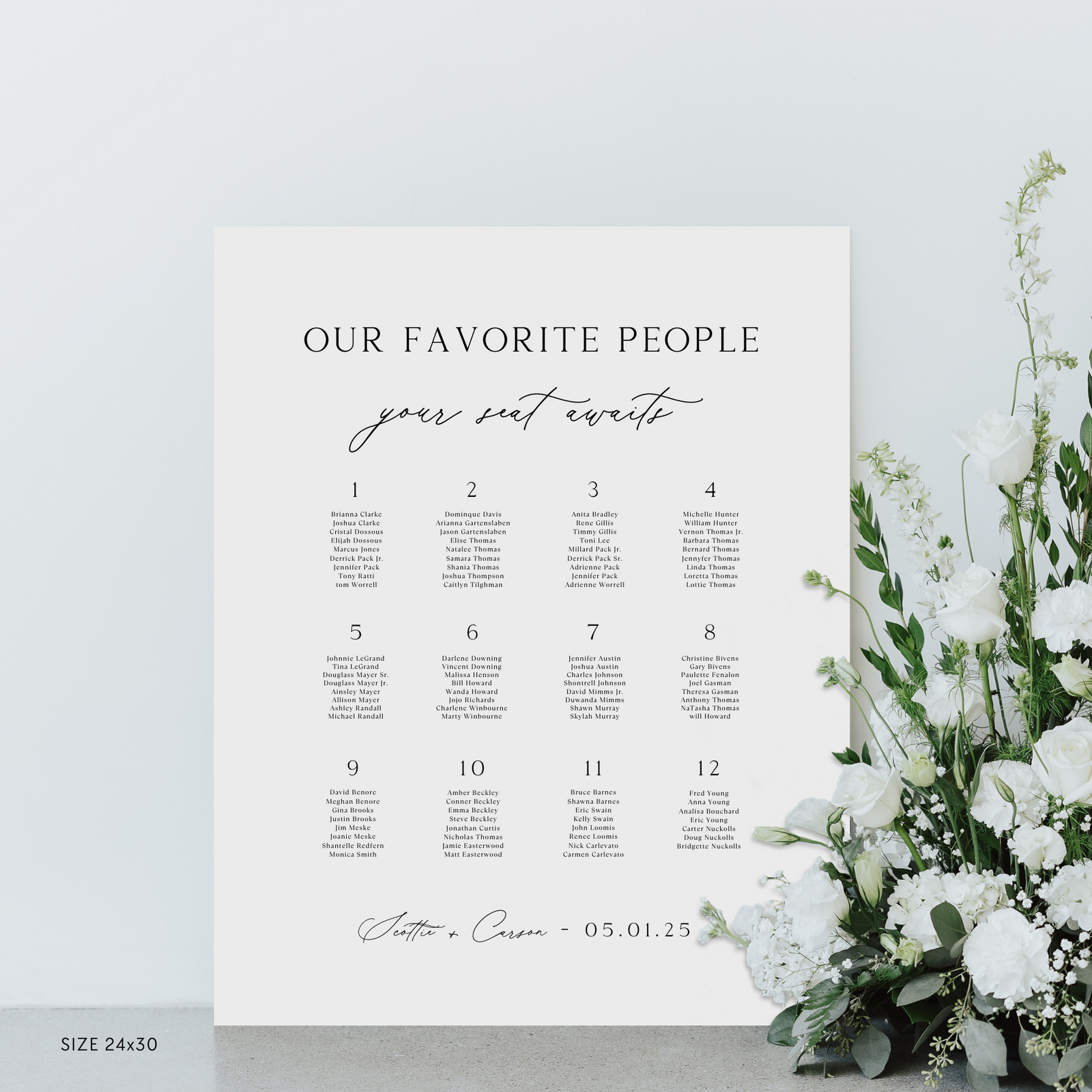 Classic Seating Chart