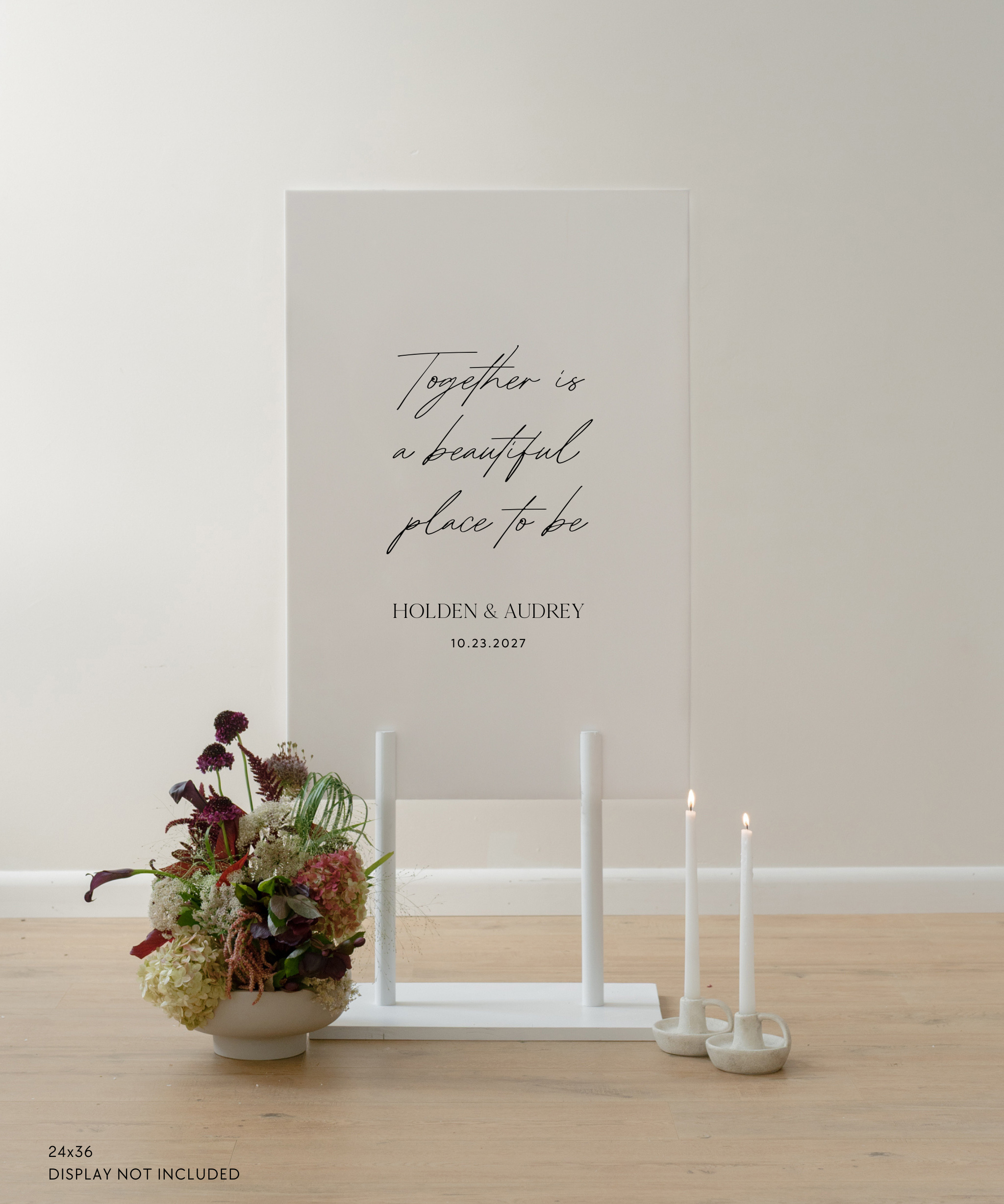 Acrylic Add Your Quote Wedding Sign In Quinn