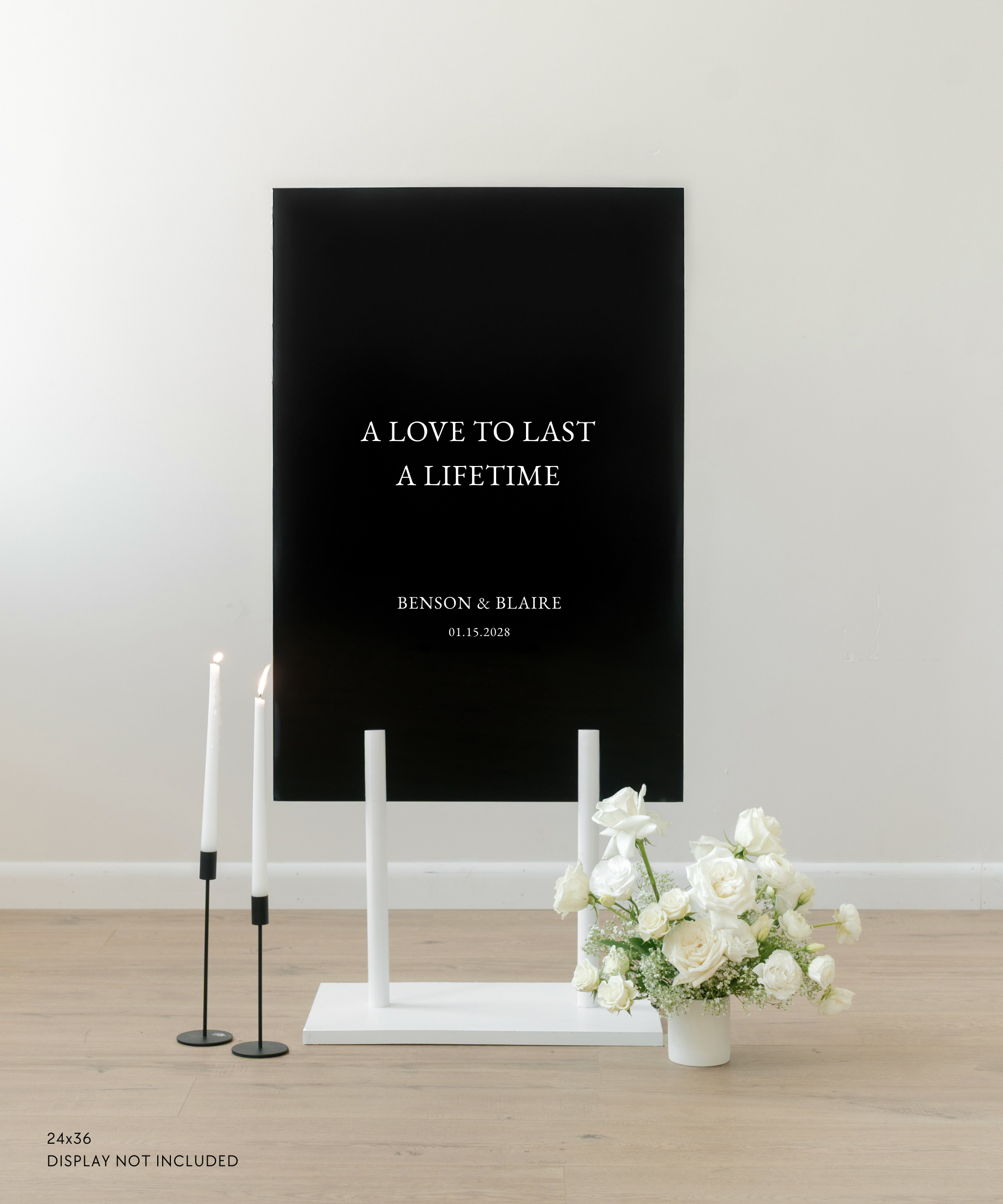 Acrylic Add Your Quote Wedding Sign In Claire