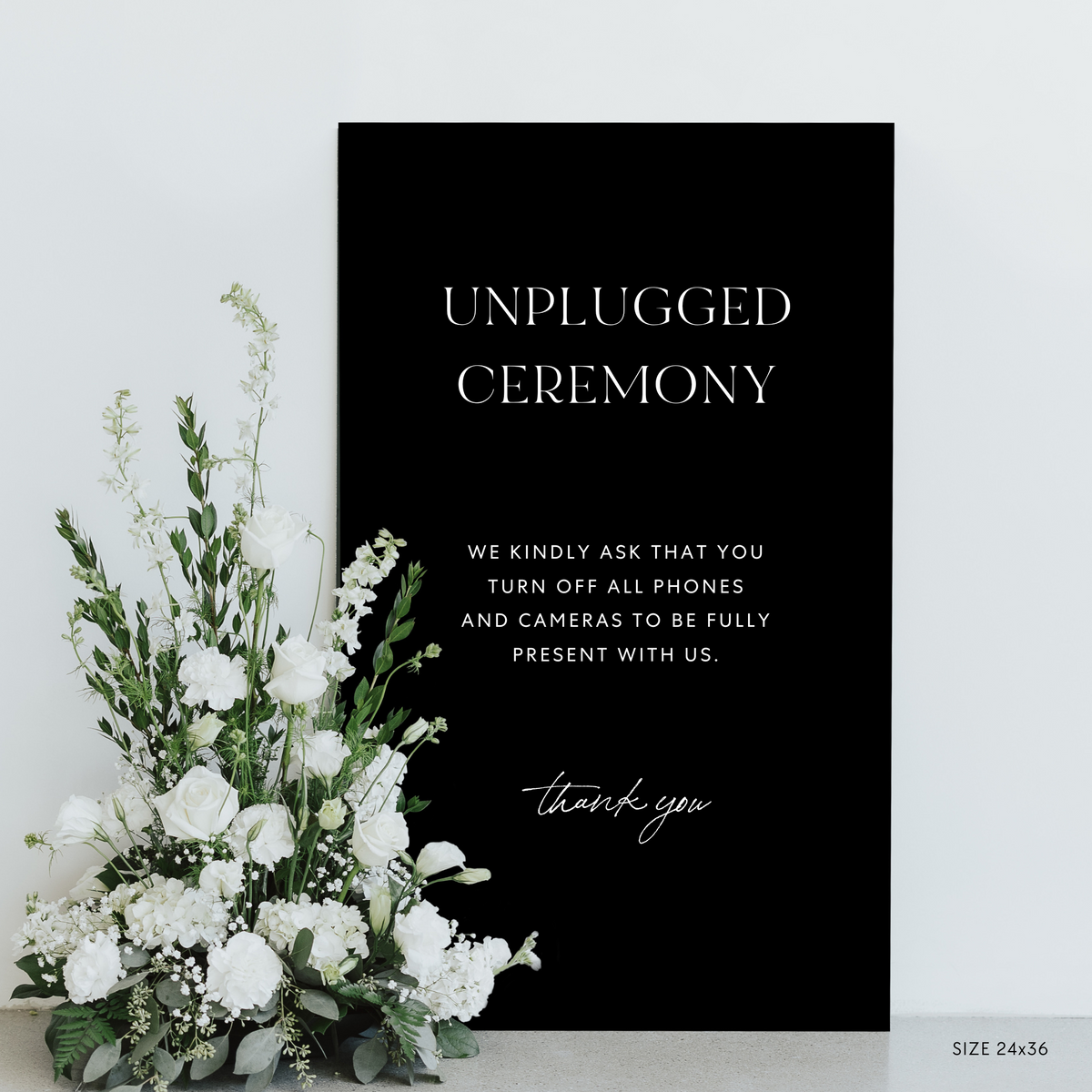 Unplugged Ceremony Sign