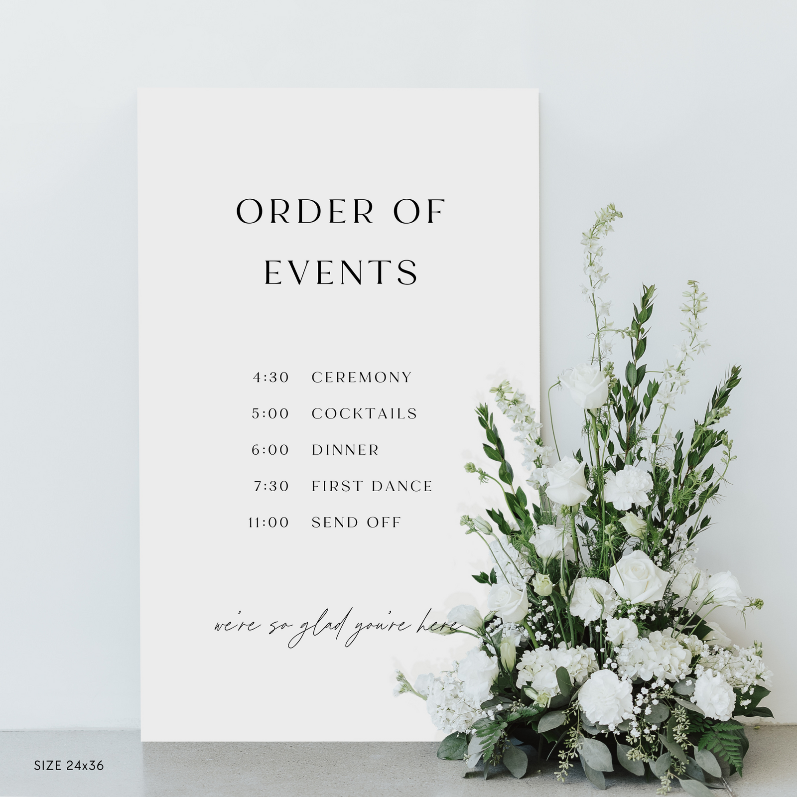Wedding Timeline Sign