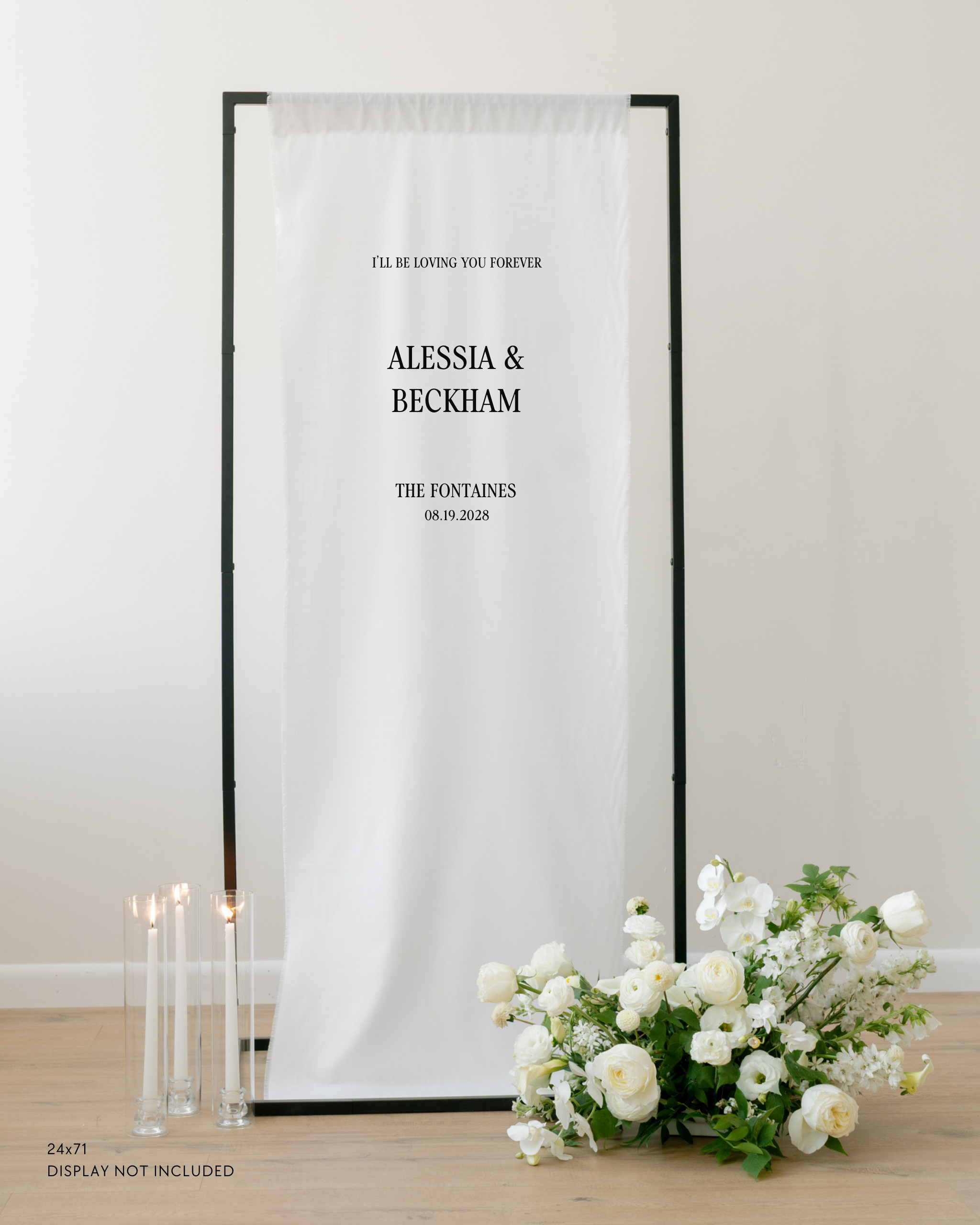 Linen Welcome Wedding Sign In Haven