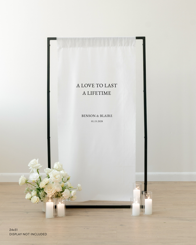 Linen Add Your Quote Wedding Sign In Claire