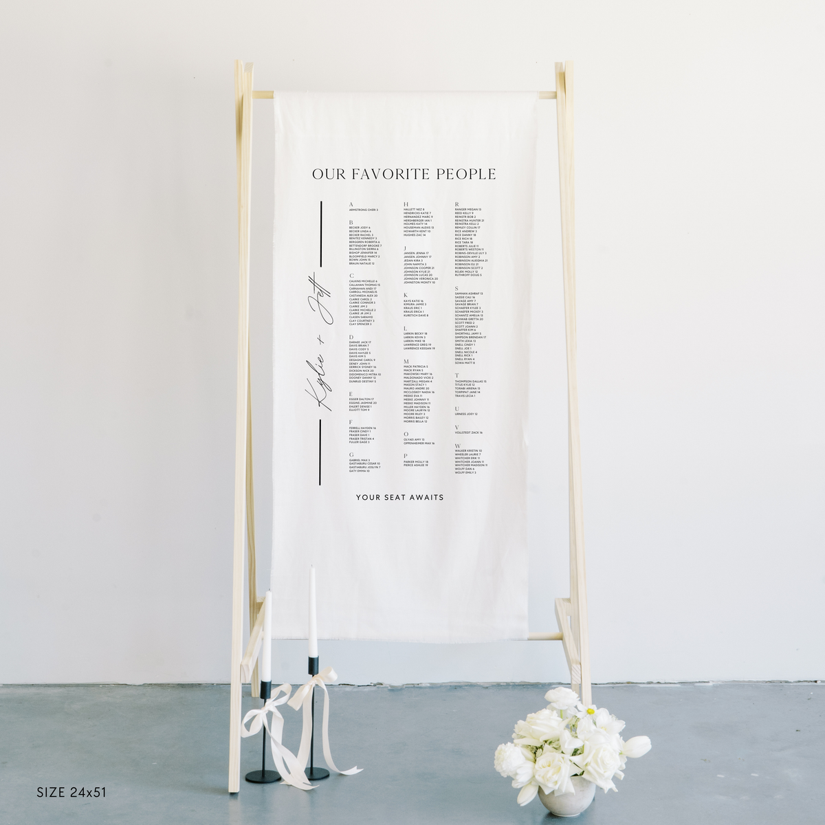 Medium Linen Seating Chart