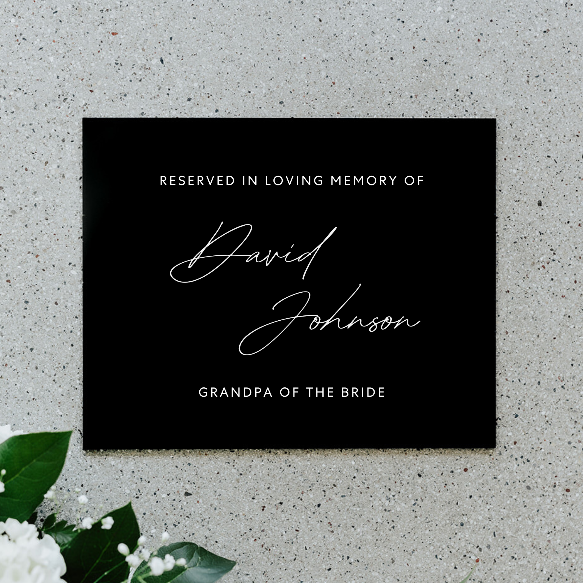 Reserved In Loving Memory