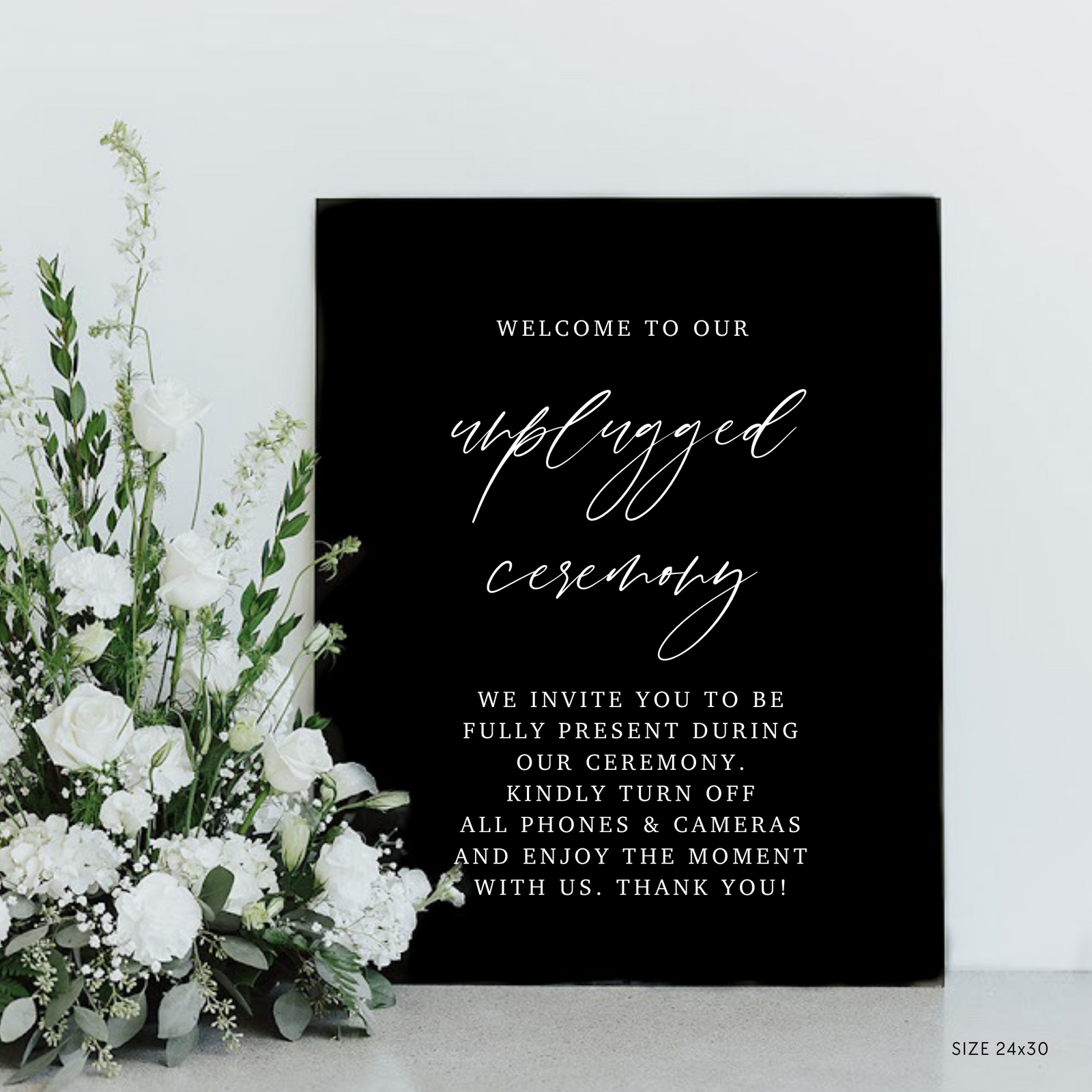 Unplugged Ceremony Sign