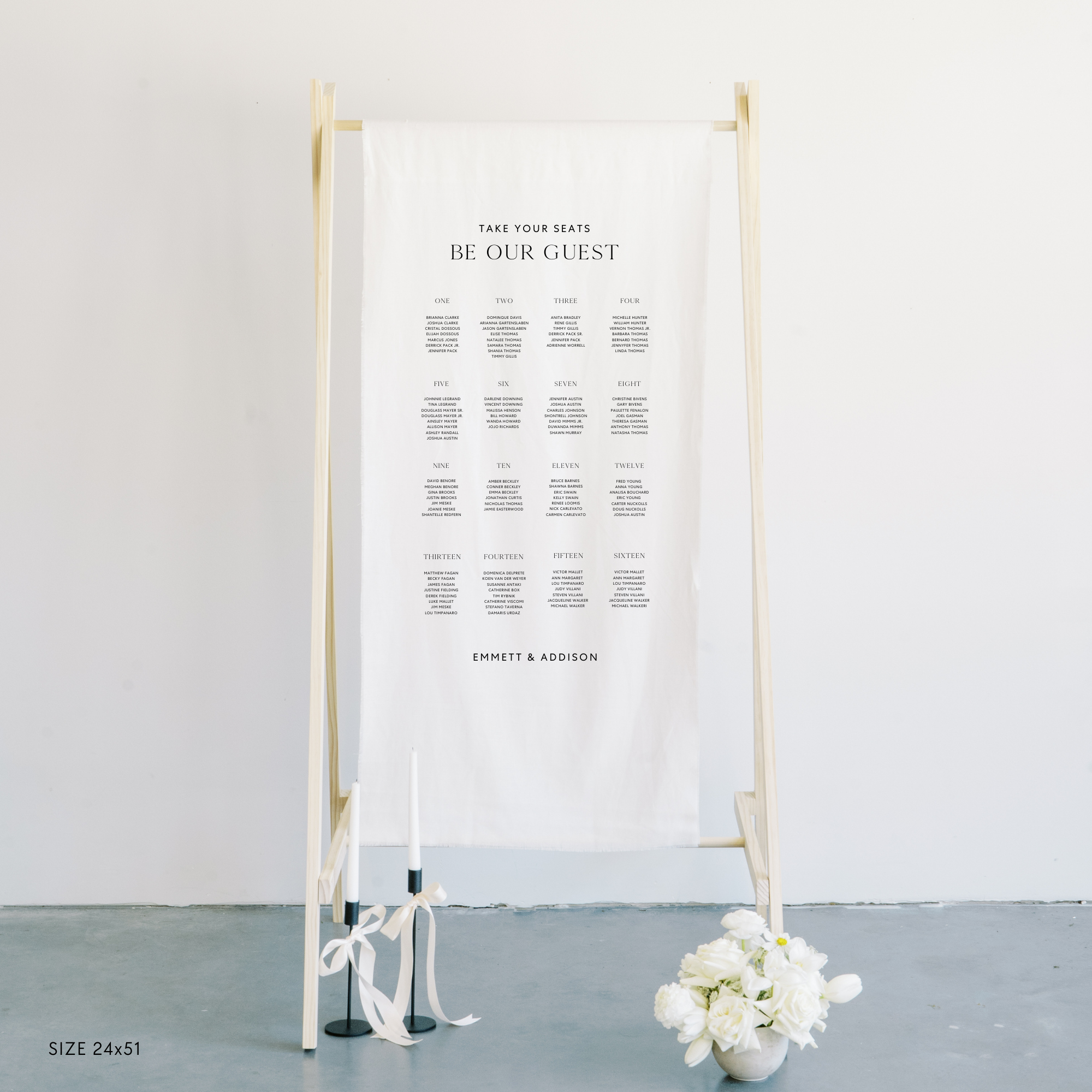 Large Linen Seating Chart