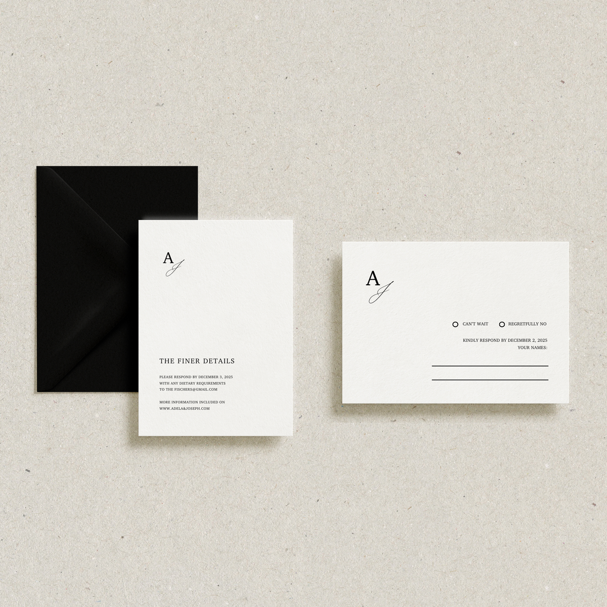 Details &amp; RSVP Card Templates