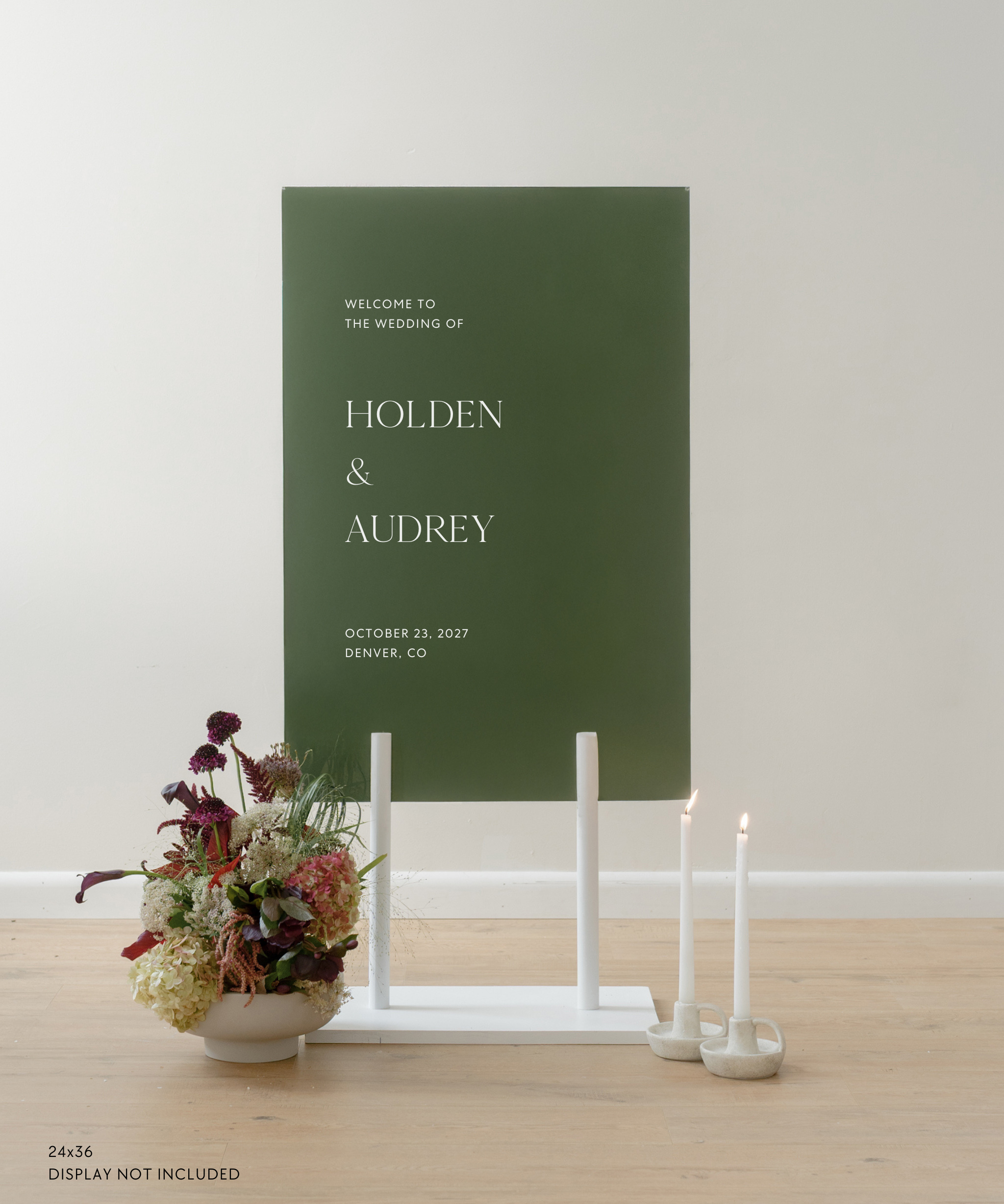 Acrylic Wedding Welcome Sign In Quinn