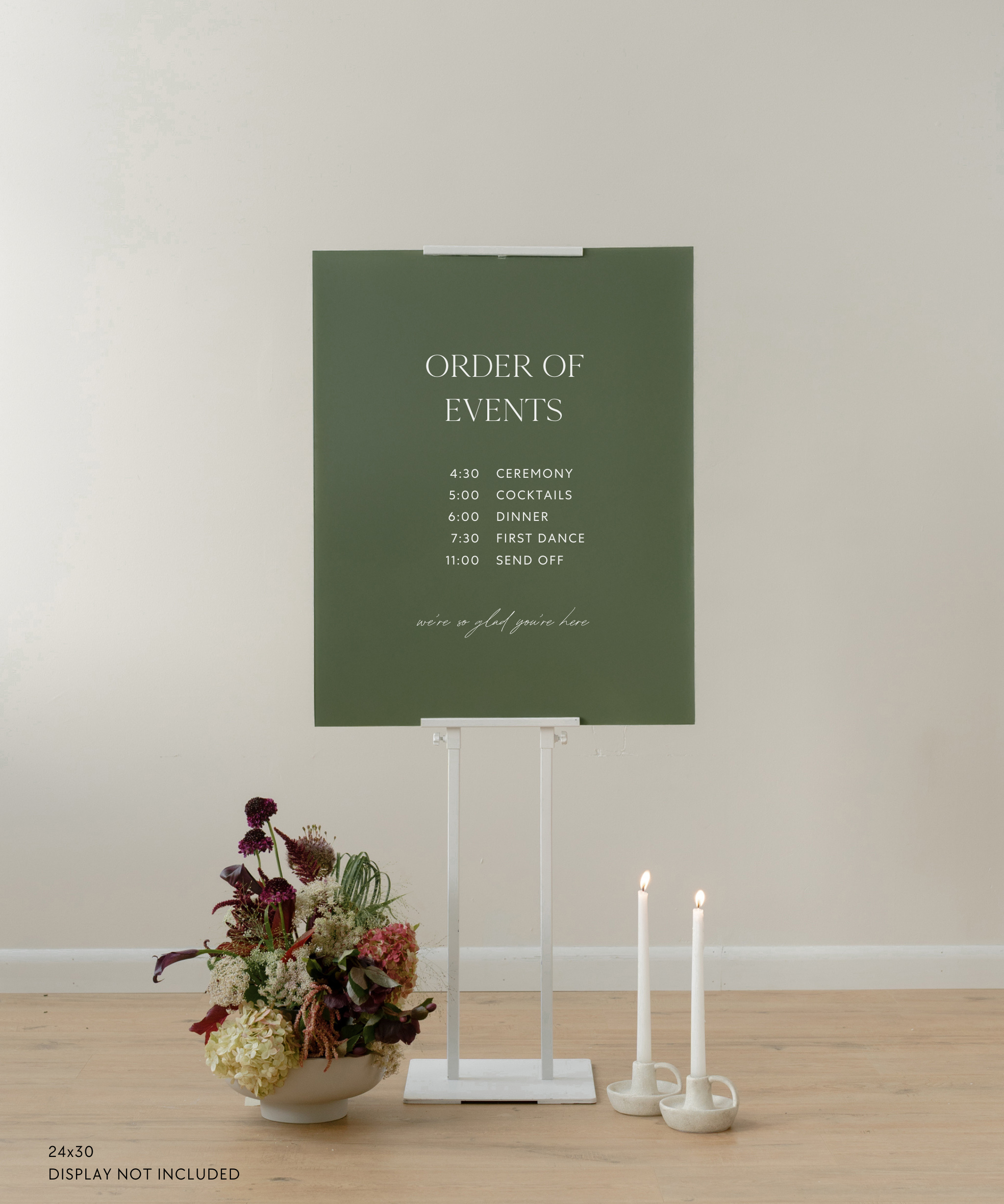 Acrylic Wedding Timeline Sign