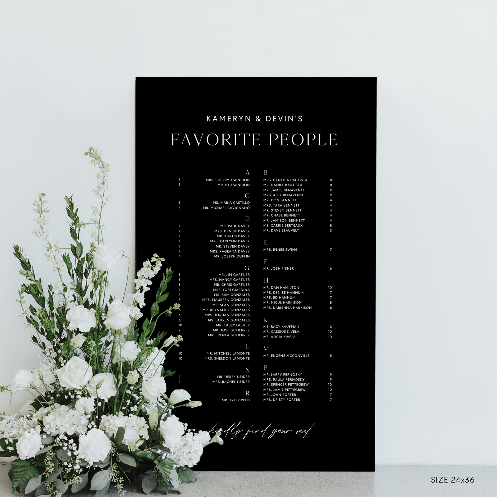 Refined Seating Charts