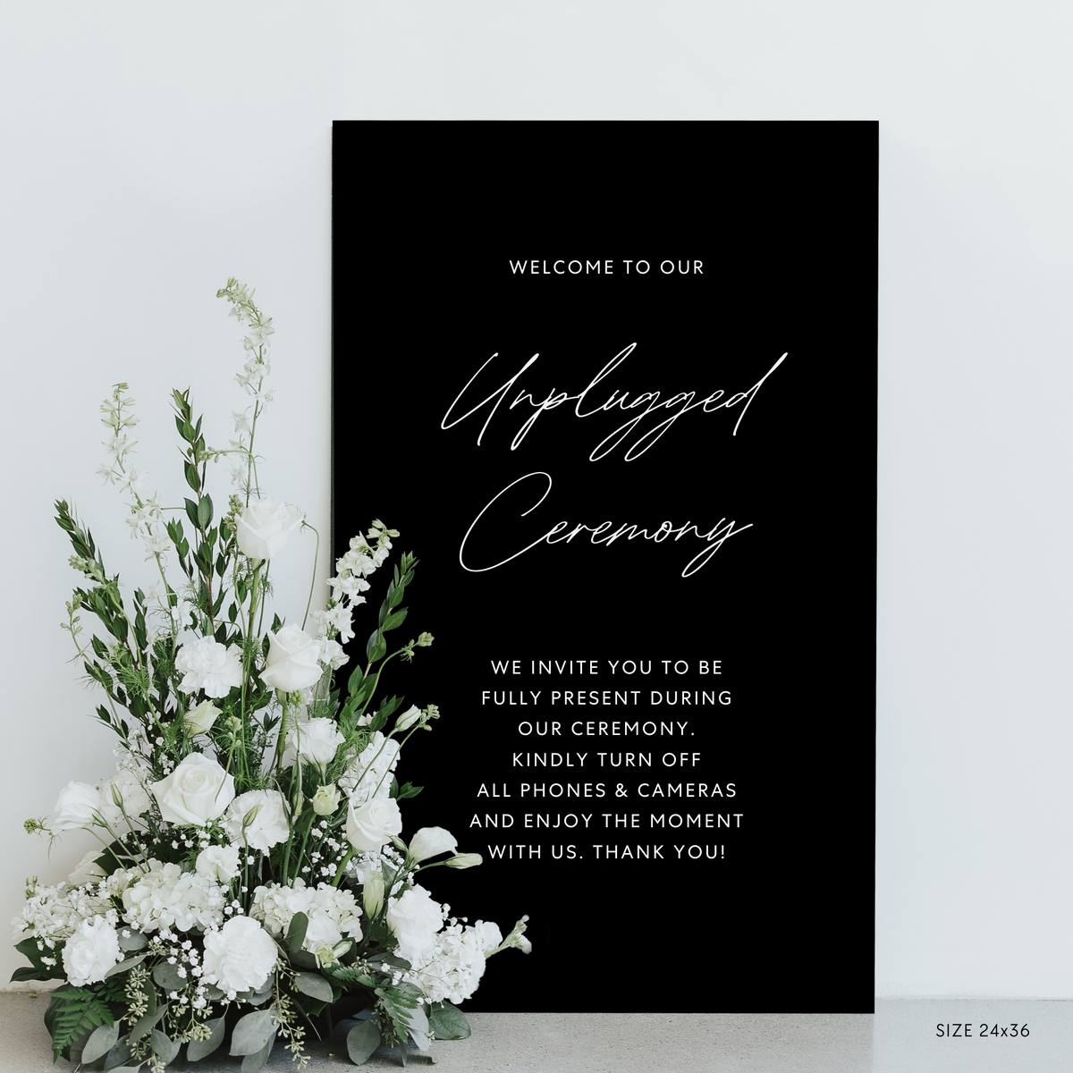 Unplugged Ceremony Sign