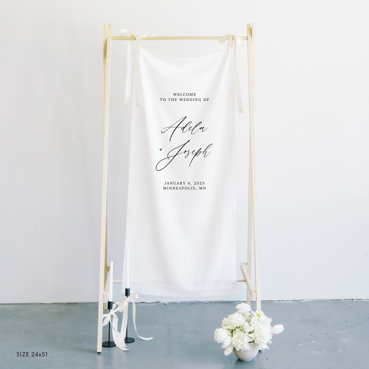 Wedding Welcome Linen Sign