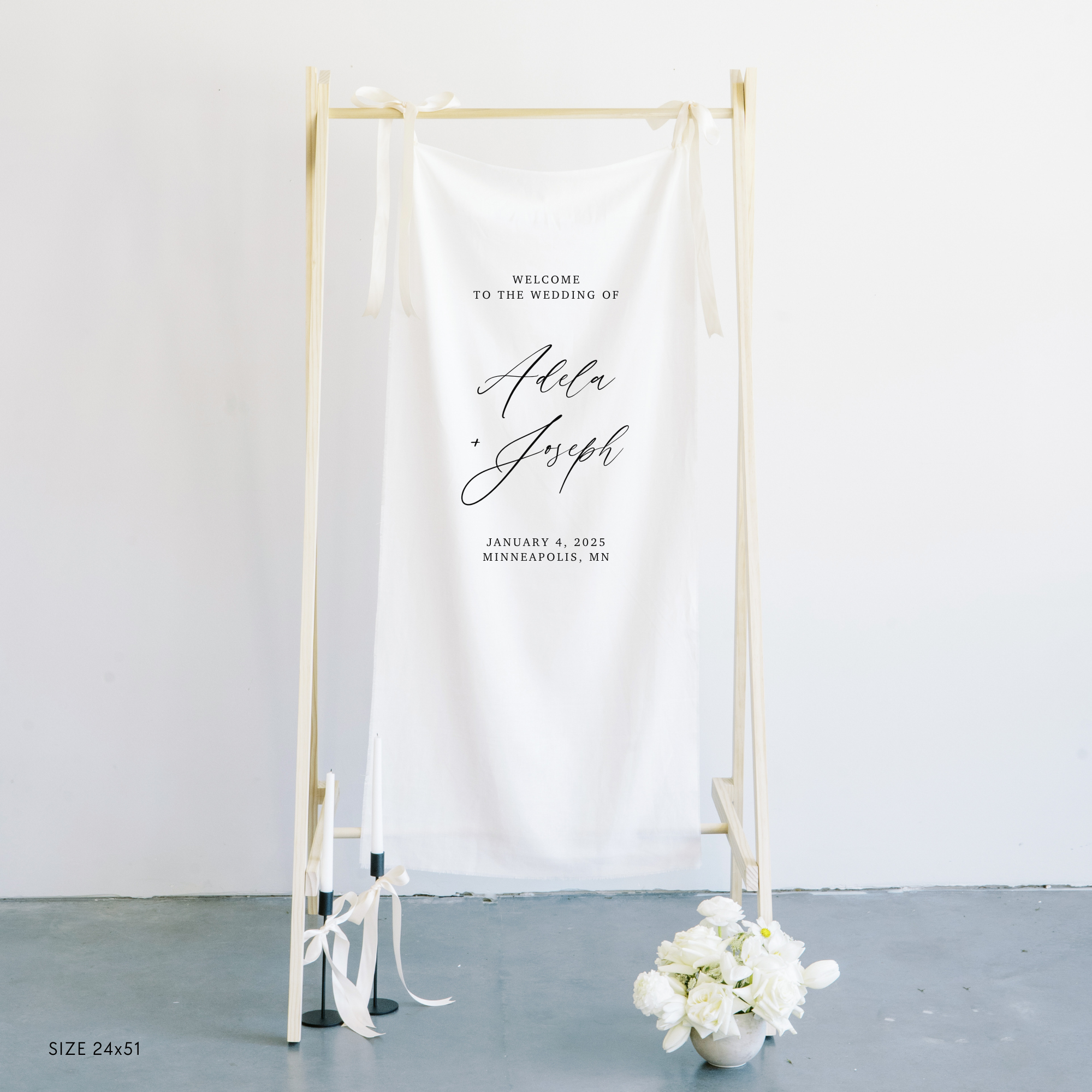 Wedding Welcome Linen Sign