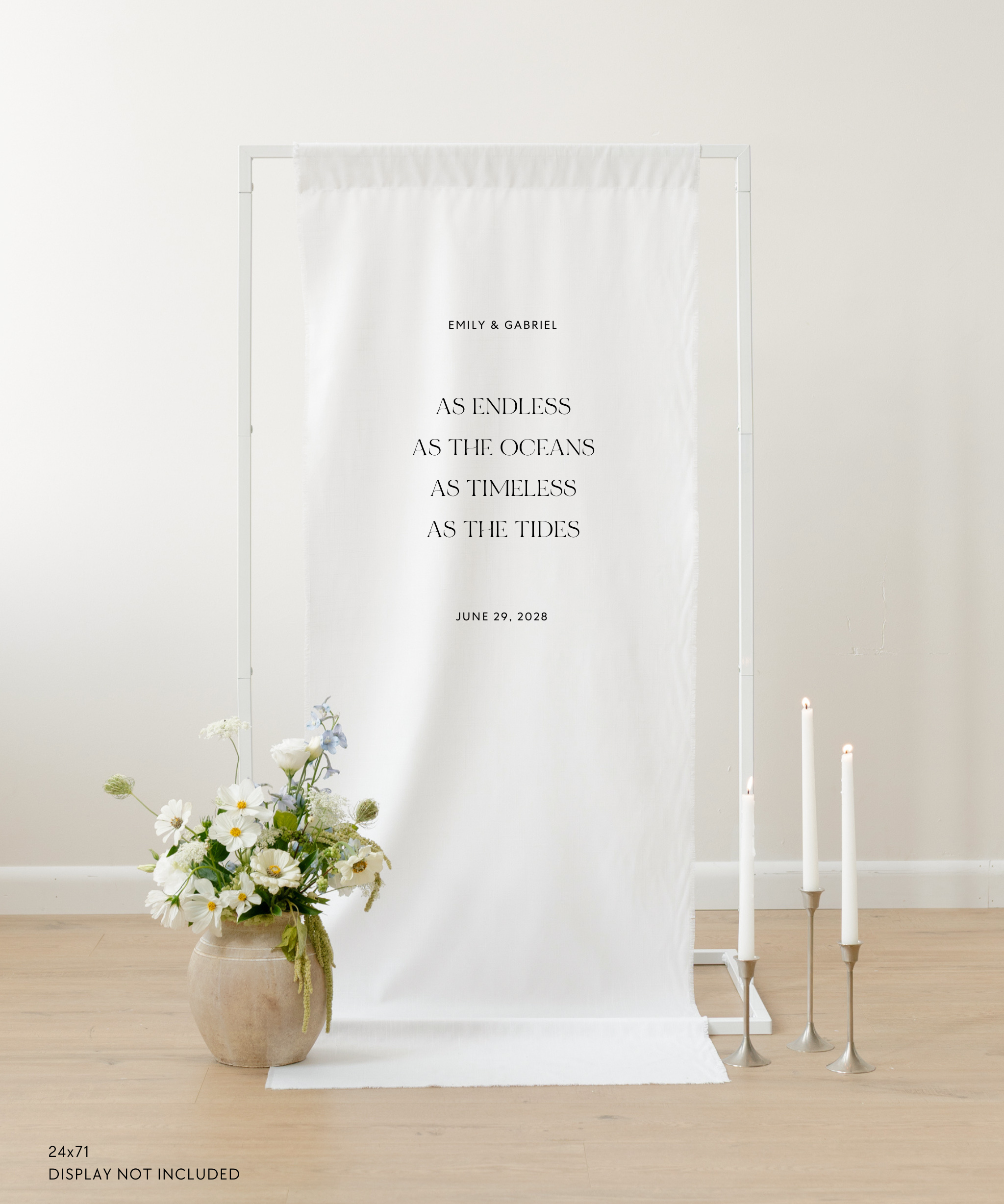 Linen Add Your Quote Wedding Sign In Capri