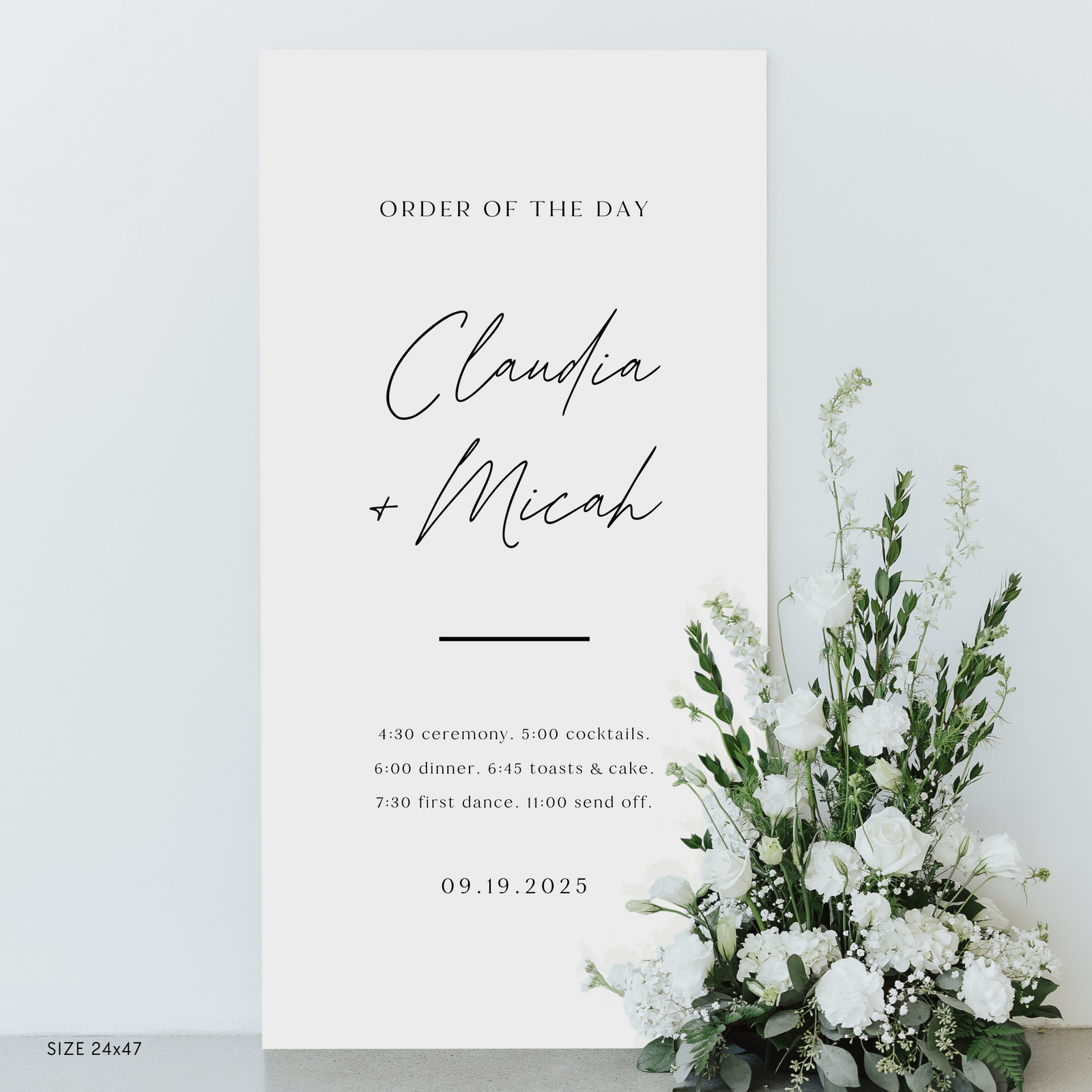 Welcome Sign Timeline Sign Combo