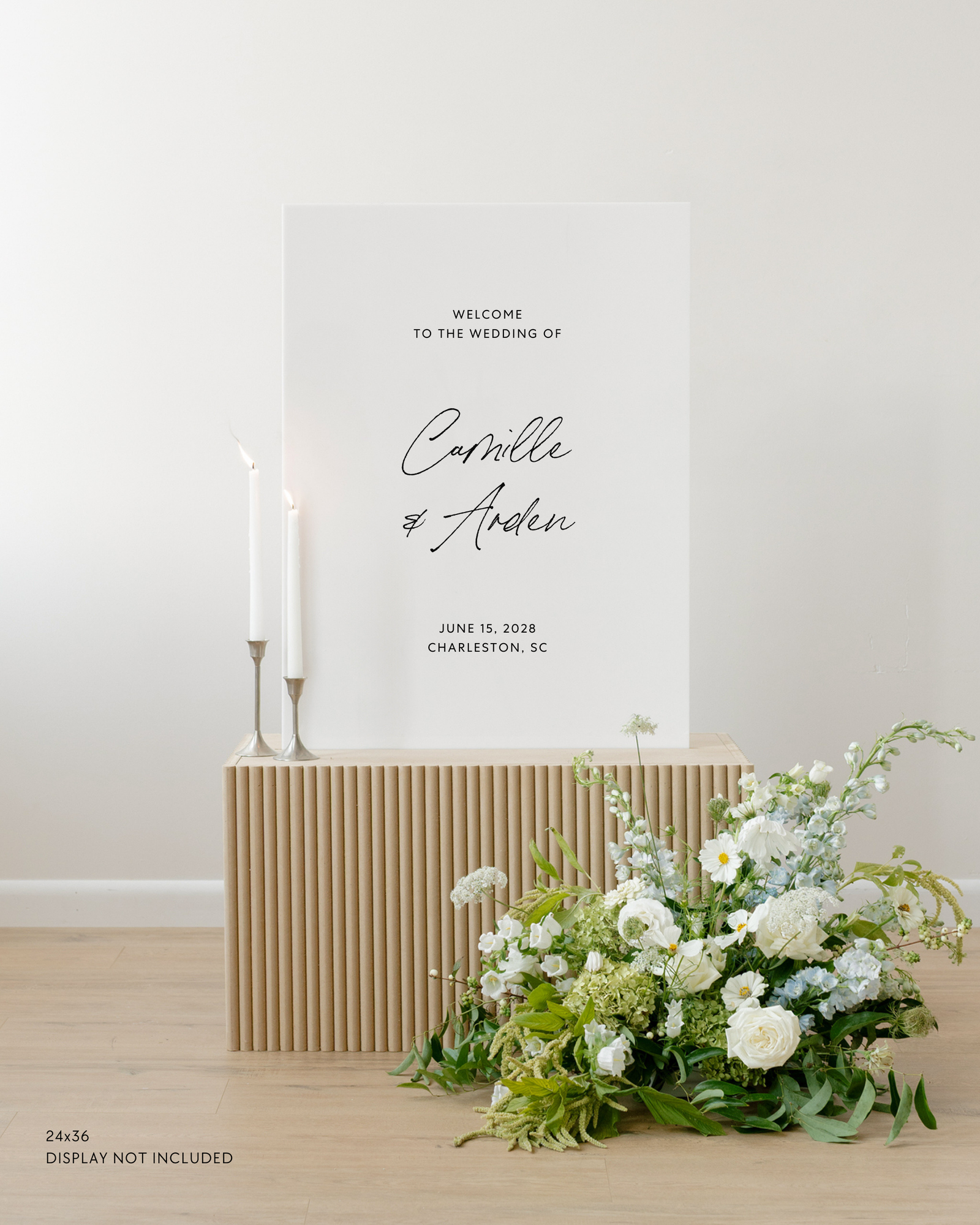 Acrylic Wedding Welcome Sign In Capri