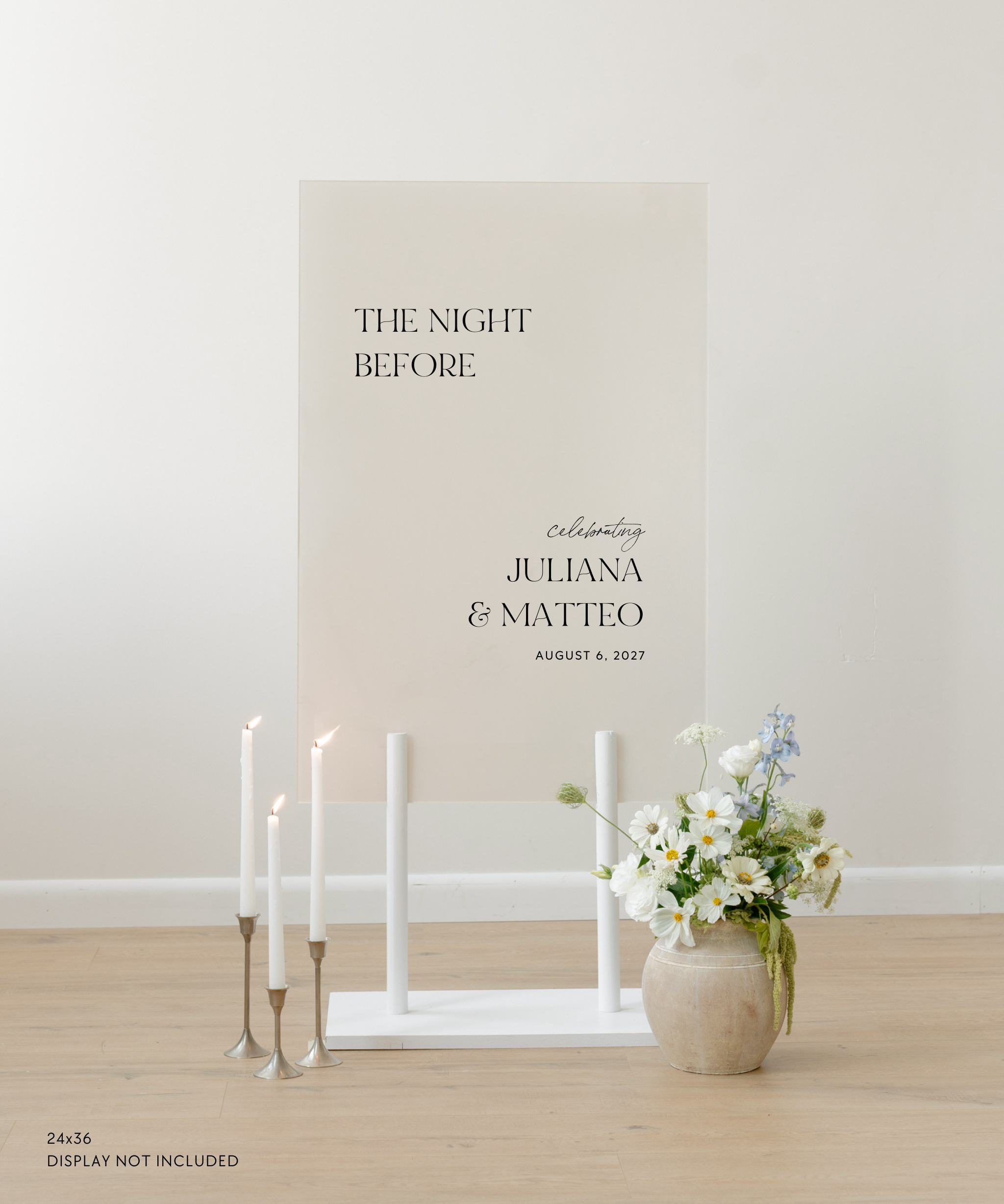 Acrylic Rehearsal Dinner Sign In Capri