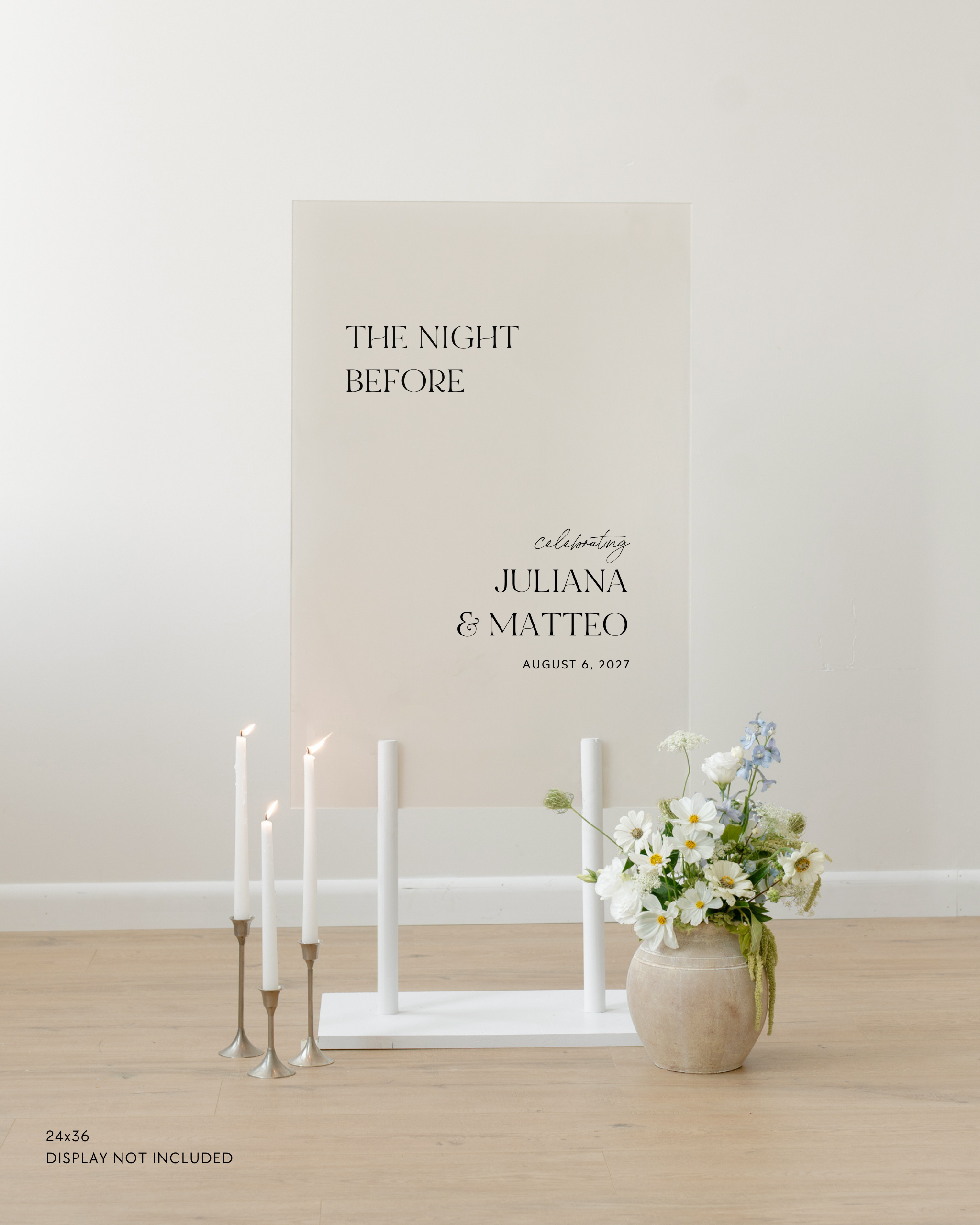 Acrylic Rehearsal Dinner Sign In Capri