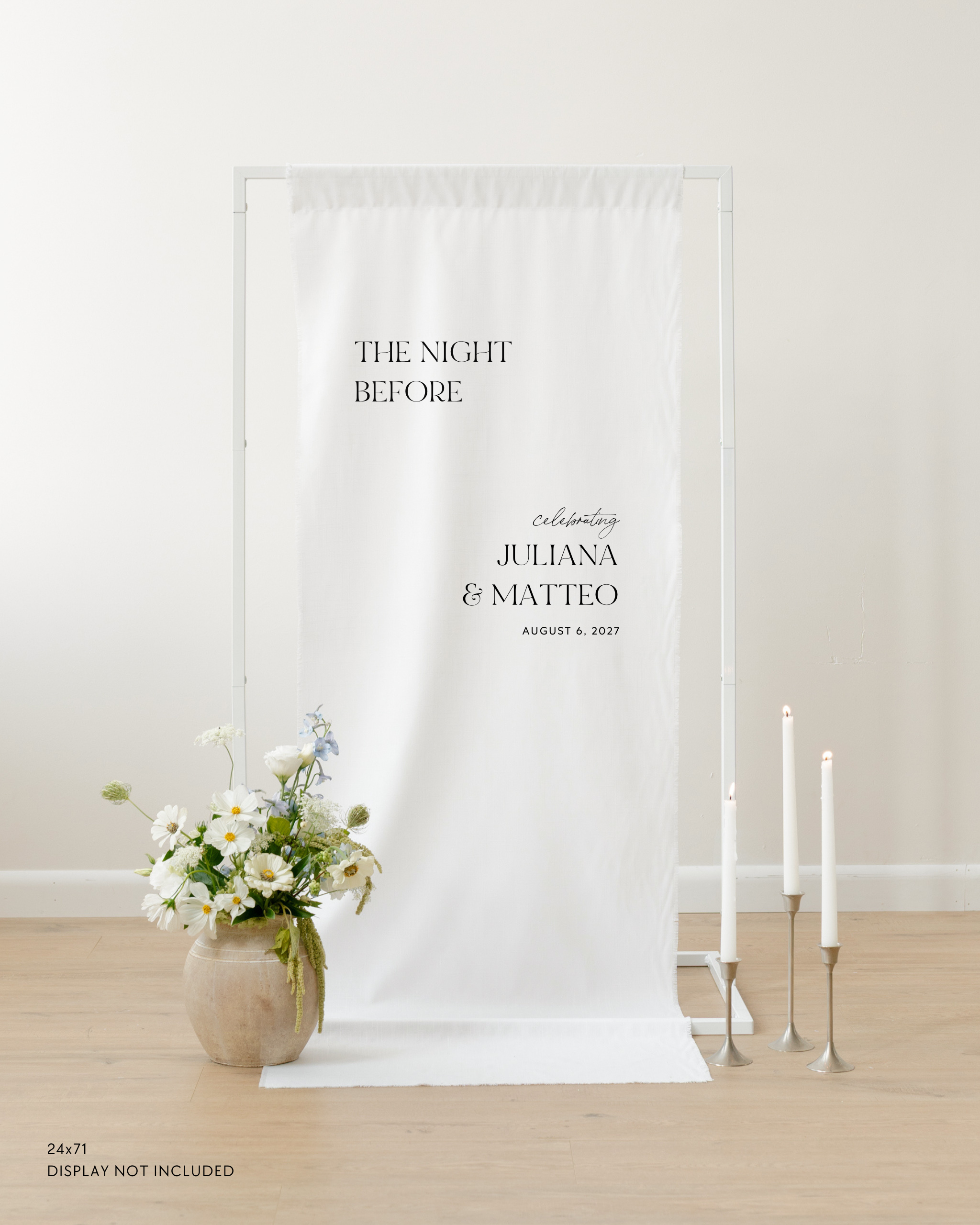 Linen Rehearsal Dinner Sign In Capri