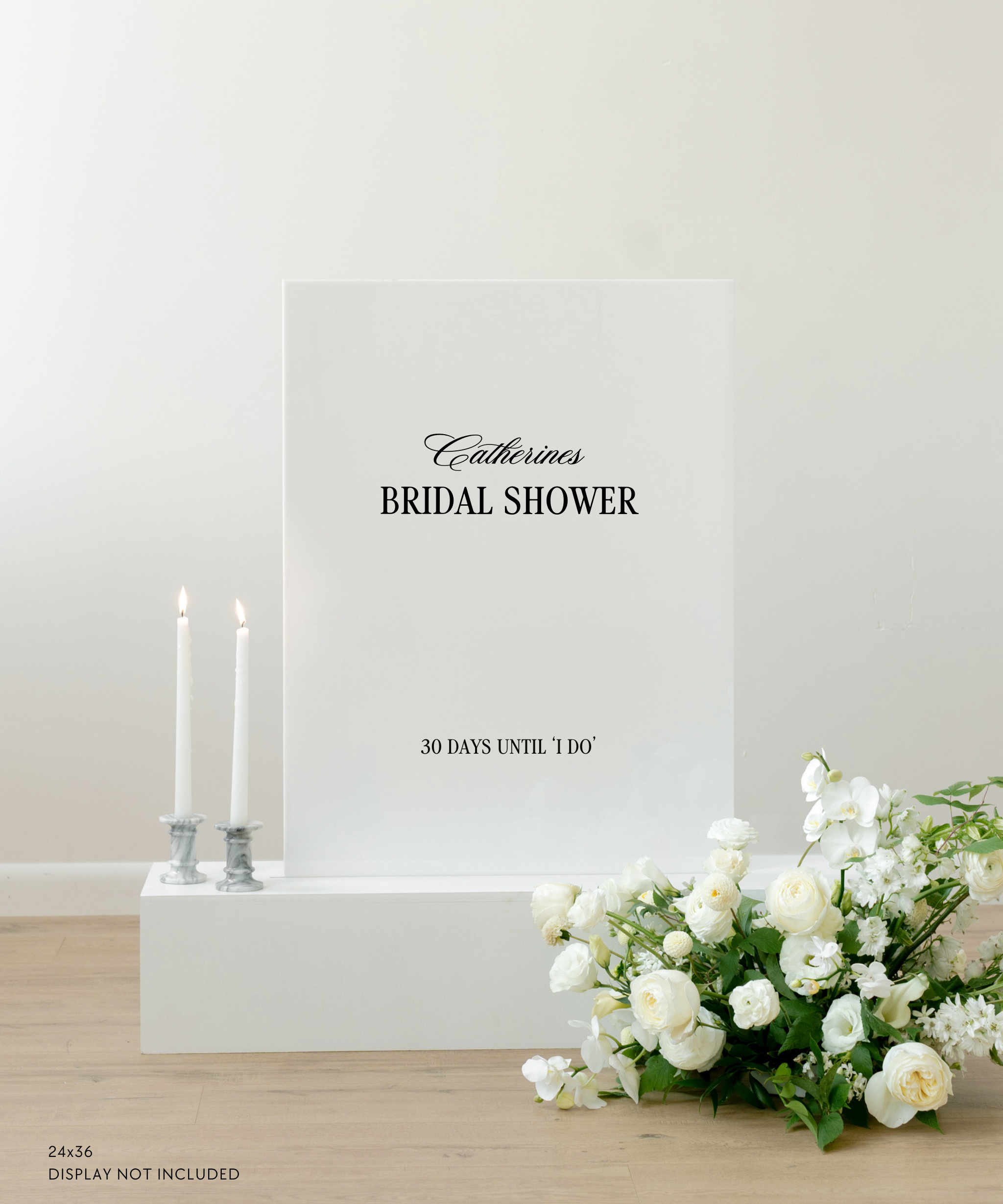 Acrylic Bridal Shower Sign In Haven