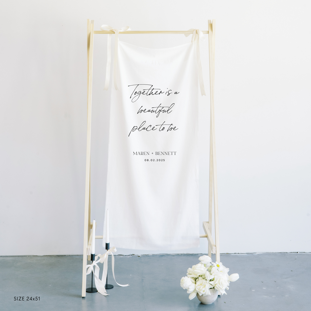 Add Your Quote Ceremony Linen Sign