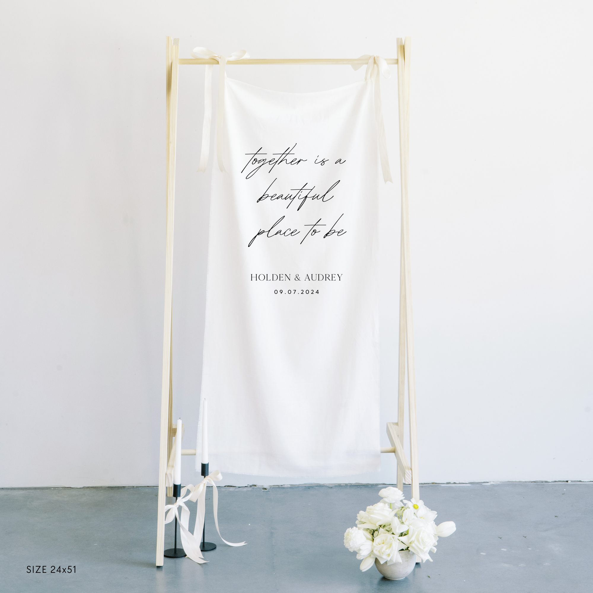 Add Your Quote Ceremony Linen Sign