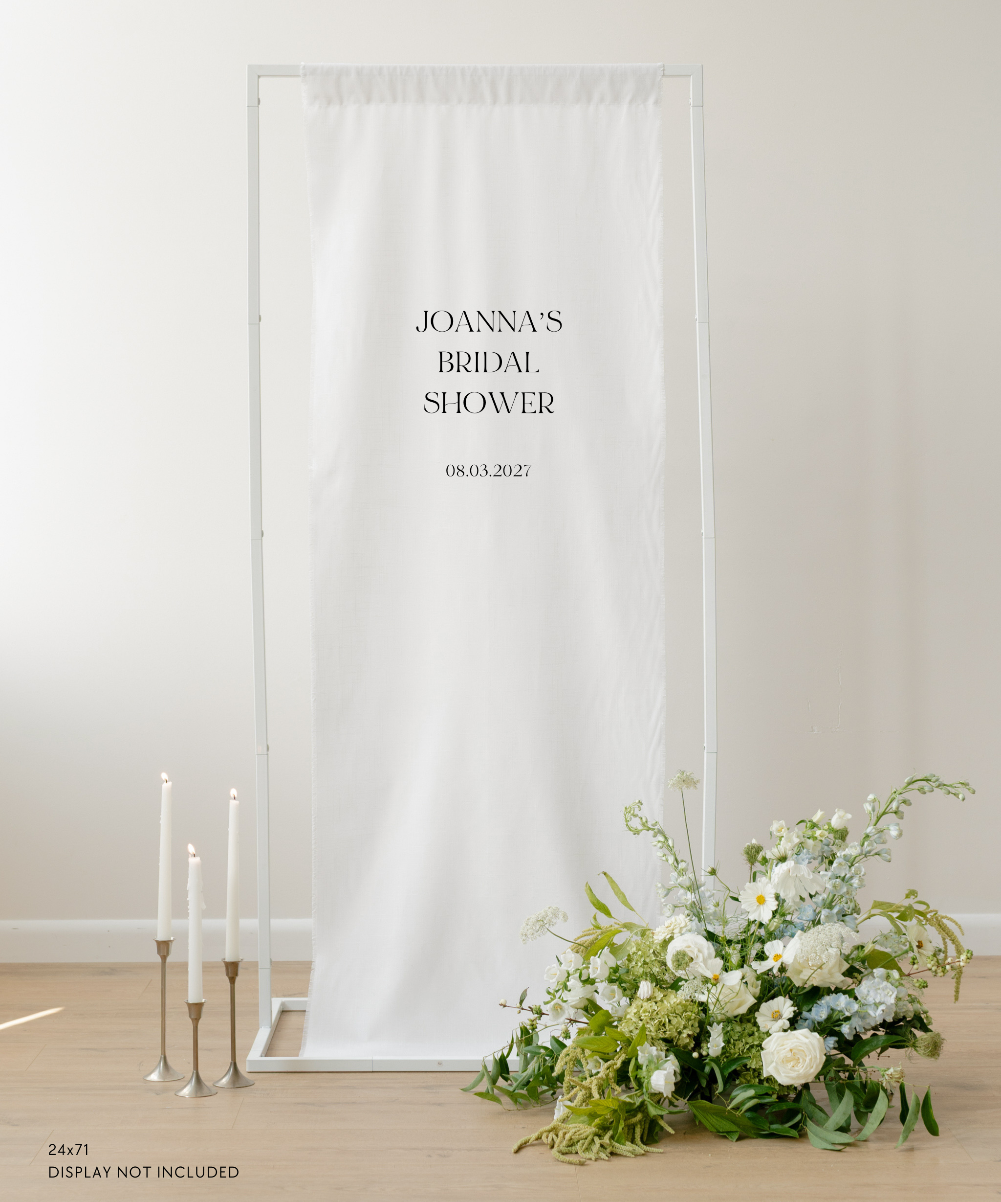 Linen Bridal Shower Sign In Capri