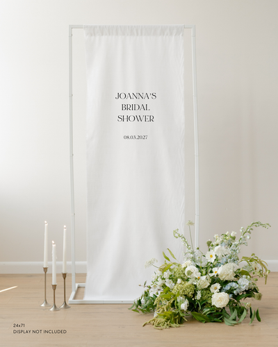 Linen Bridal Shower Sign In Capri