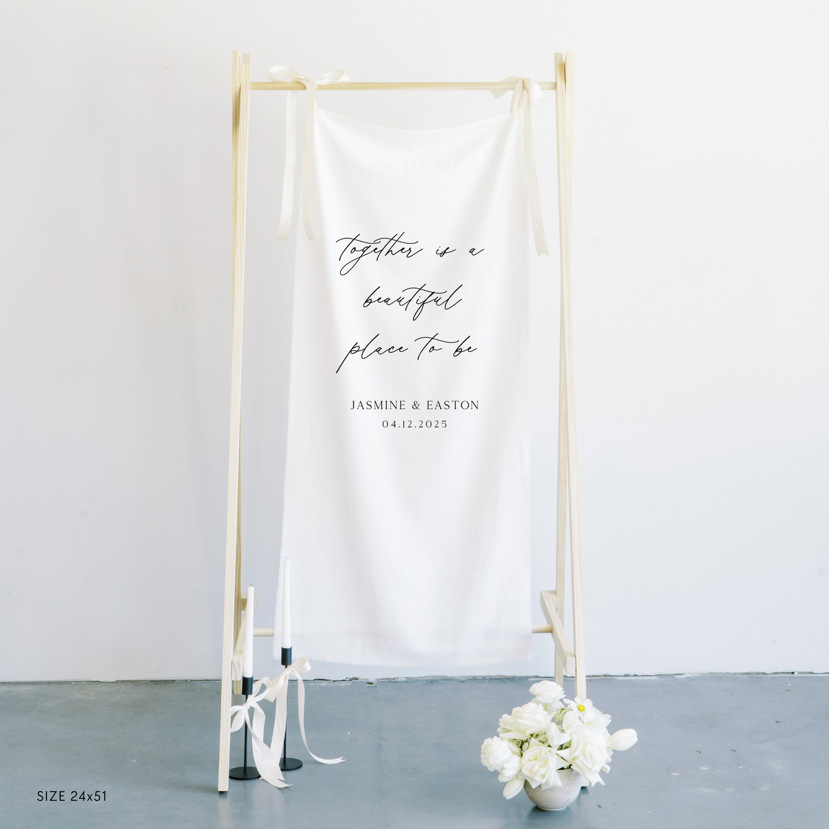 Add Your Quote Ceremony Linen Sign