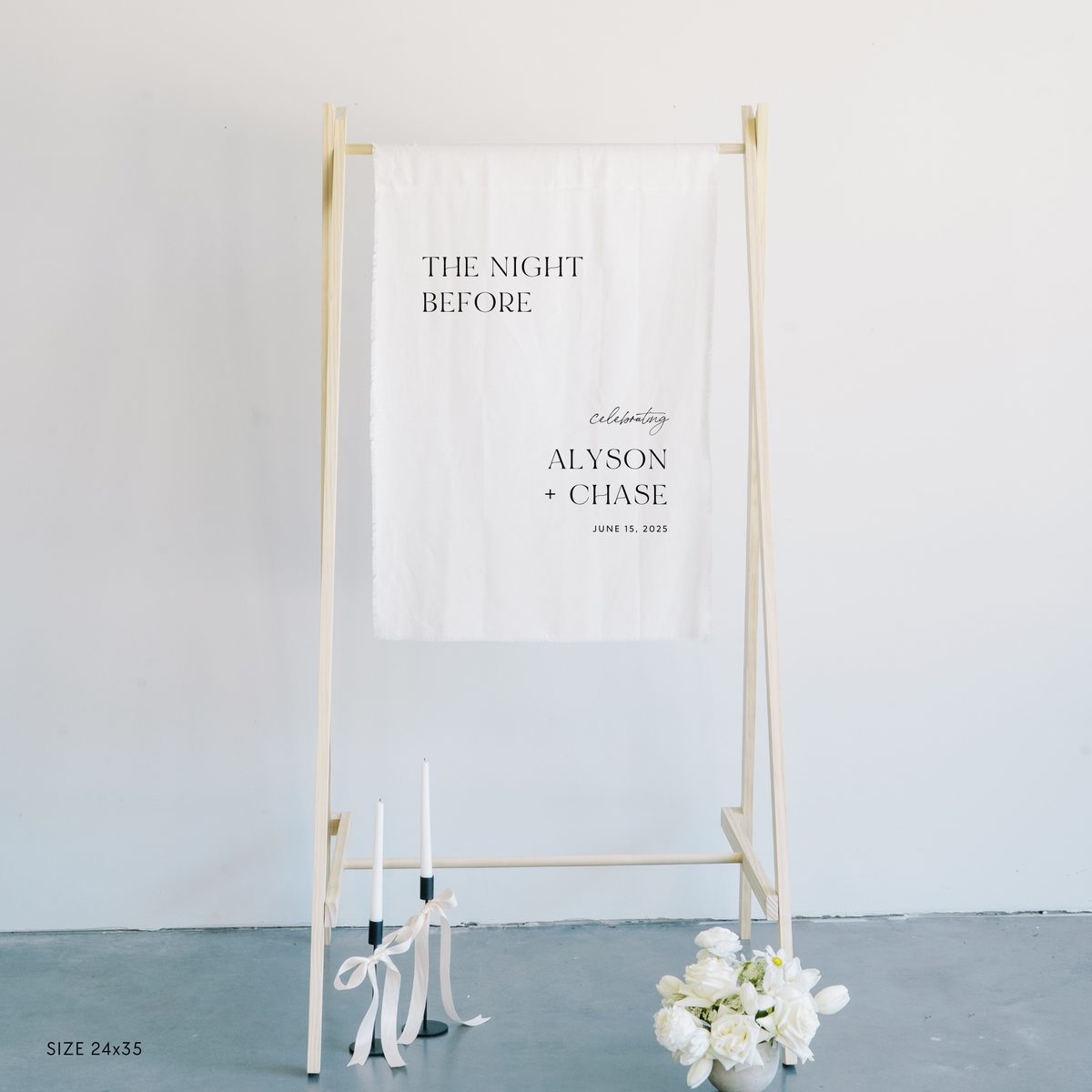 Rehearsal Dinner Linen Sign