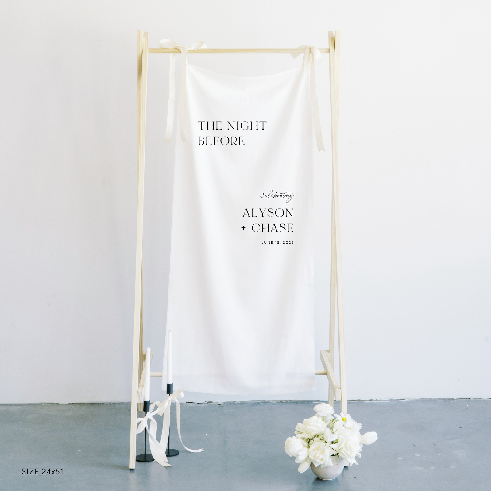 Rehearsal Dinner Linen Sign