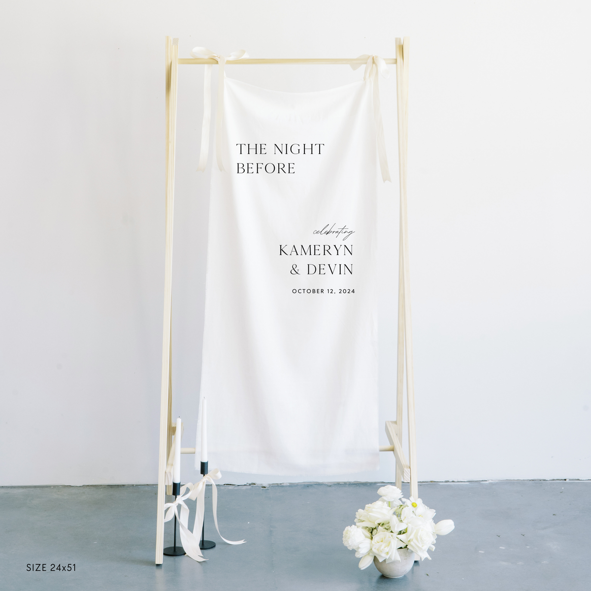 Rehearsal Dinner Linen Sign