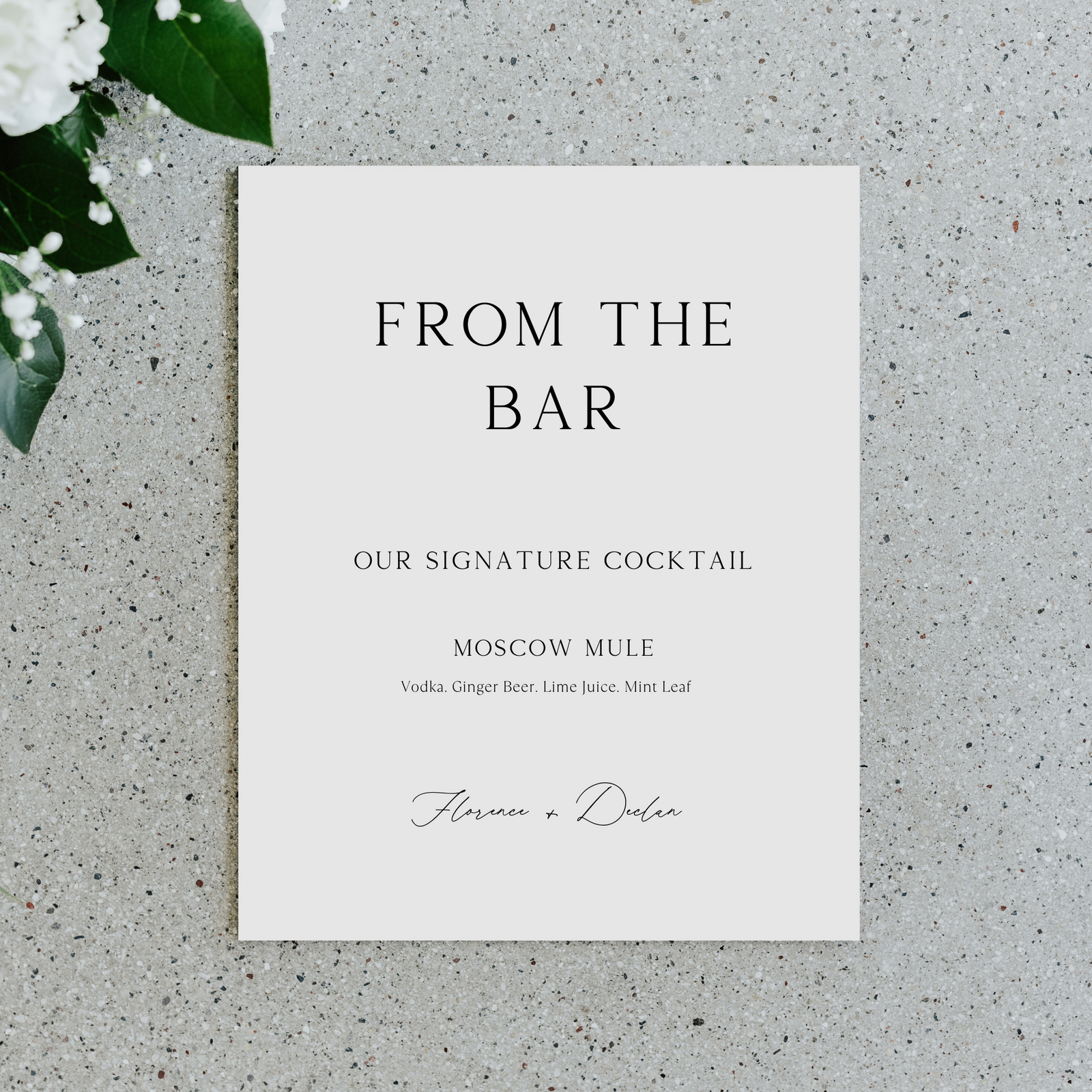 Signature Drink Sign