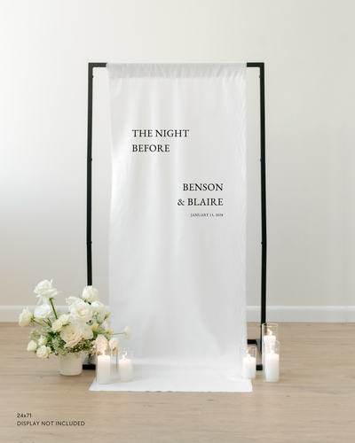 Linen Rehearsal Dinner Sign In Claire