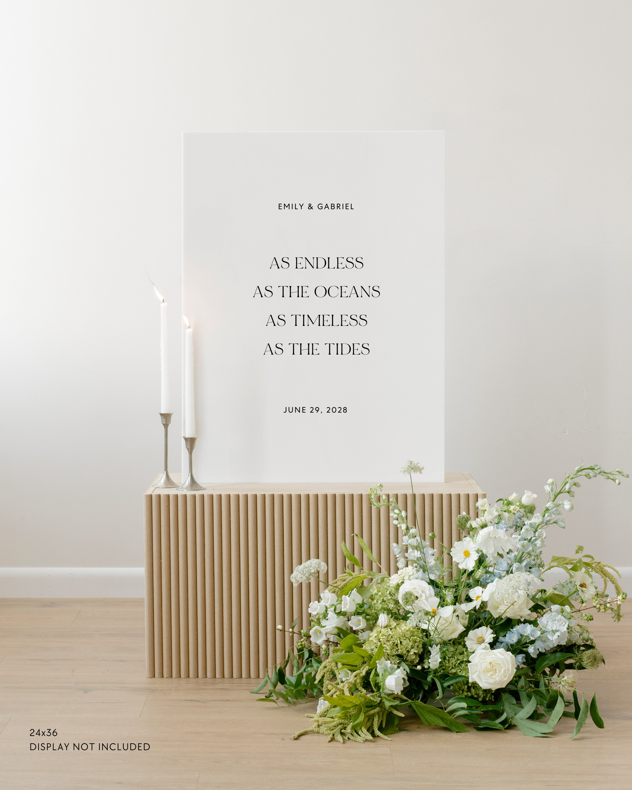 Acrylic Add Your Quote Wedding Sign In Capri
