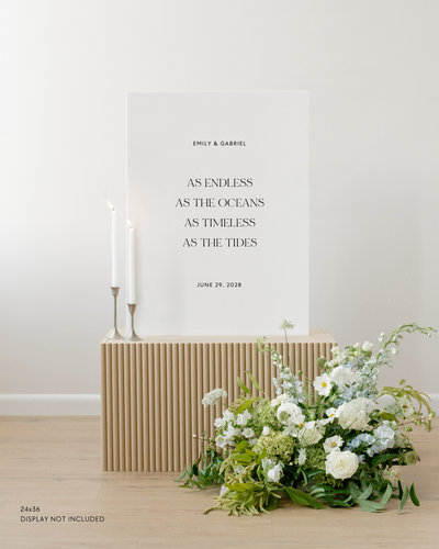 Acrylic Add Your Quote Wedding Sign In Capri